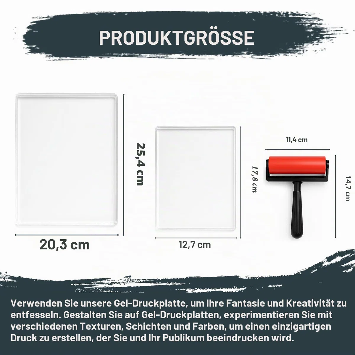 5*7 und 8*10 Zoll Gel-Druckplatte, wasserdichte und waschbare Gelplatten zum Drucken mit Presse Gummi,, geeignet für die Herstellung von Karten, Kunst und Handwerk, Tagebuch, Heimdekoration
