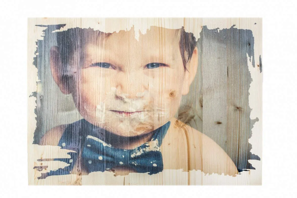 GRAVURZEILE Foto auf Holz Gedruckt - Vintage-Holz Bild - UV Direktdruck - Wandkunst - Personalisiert für Hochzeits- & Geburtstagsgeschenke - Größe: S (11 x 11 cm)