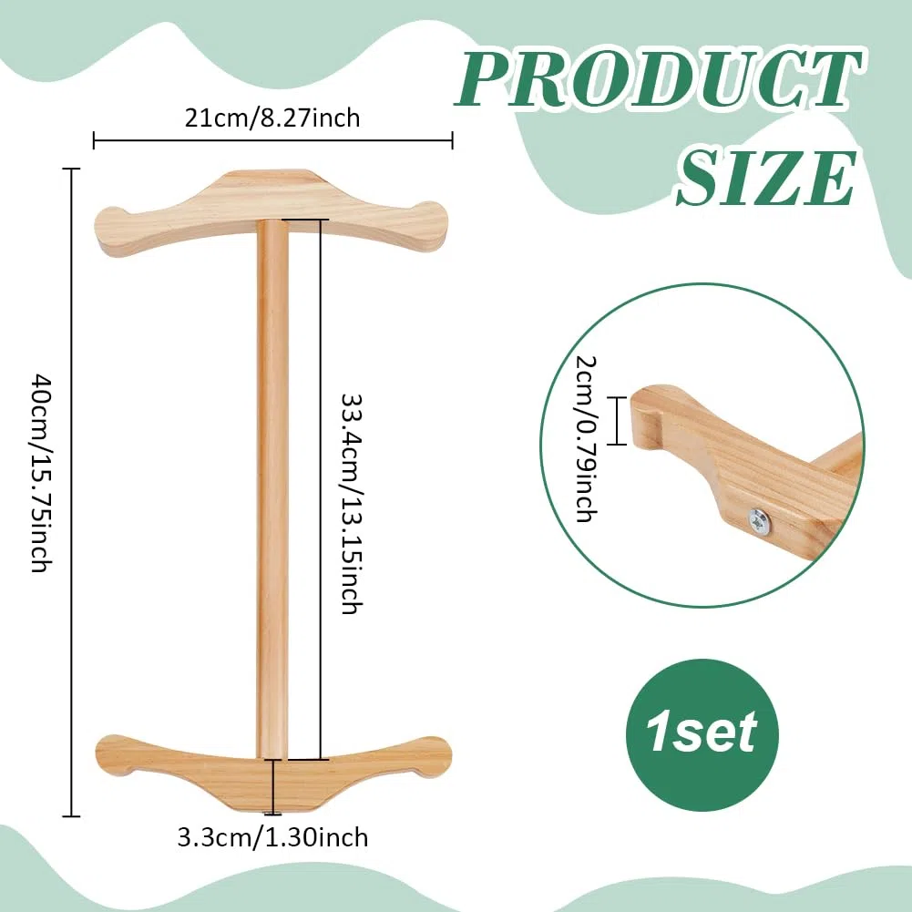 BENECREAT Niddy Noddy Navajo Spinnwerkzeug Aus Weißem Holz Zum Garnspinnen Handgesponnenes Garn Lage Strang Erstellen 40.5x21x2cm