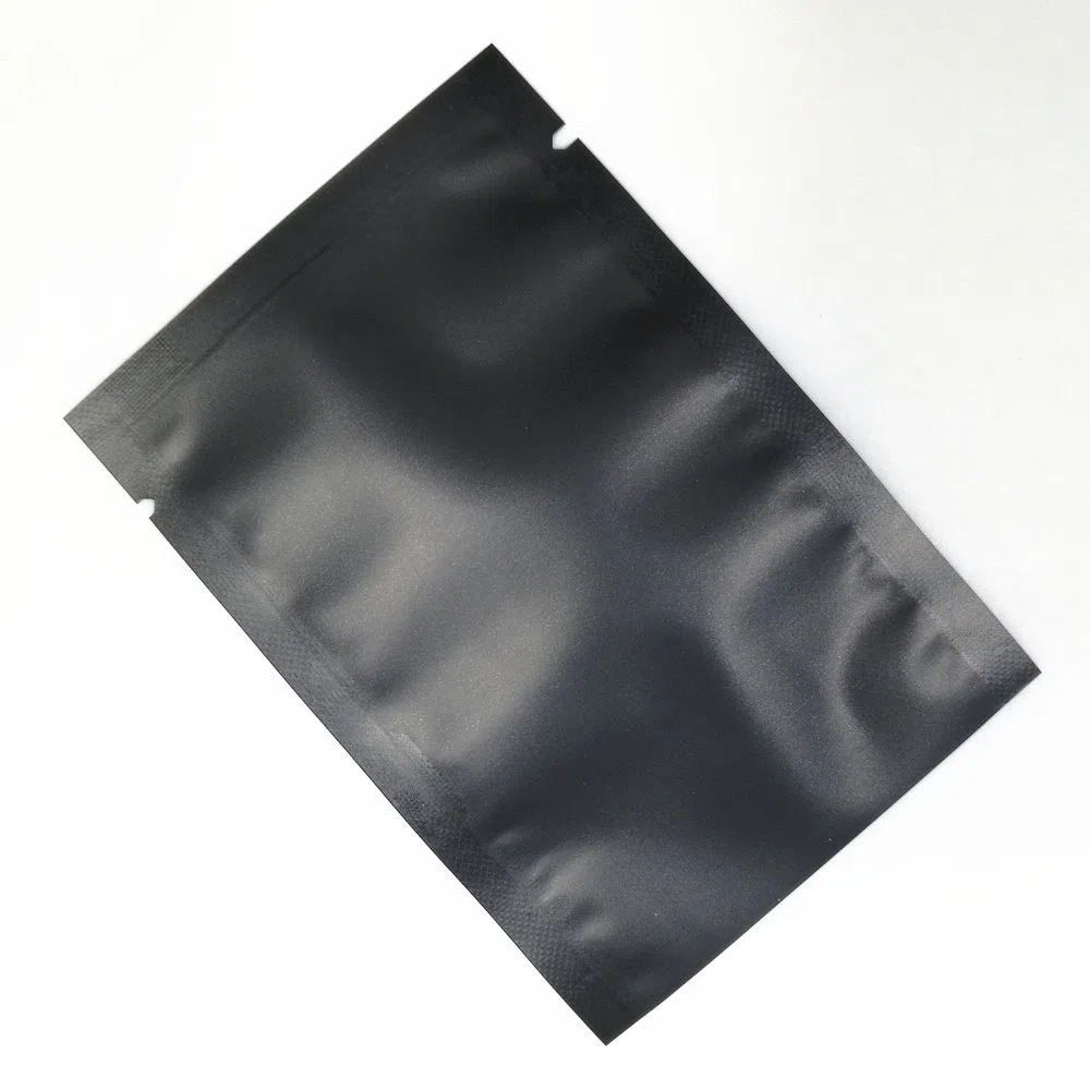 200 Stück Flache Open Top Mylar Beutel Vakuumversiegelbar Langfristige Aufbewahrung von Lebensmitteln Matter Beutel Heißversiegelbar mit Aufreißkerbe (8x12cm(3.15x4.72inch), Schwarz)