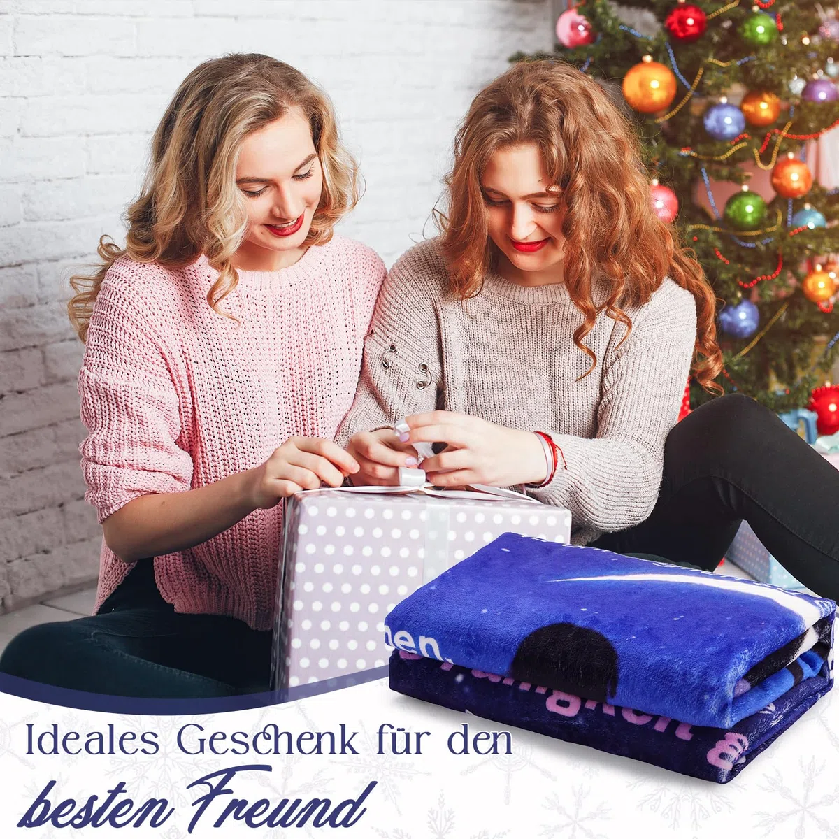 PRSTENLY Beste Freundin Geschenke, Geburtstagsgeschenke für Freundin, Flanell Decke Geschenke für Freundin Freundschaft, Weihnachten, Hochzeit Geburtstagsgeschenke für Frauen