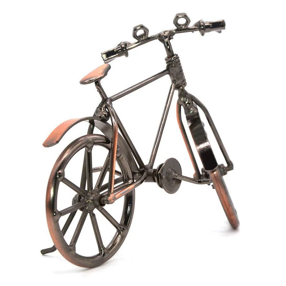 Schmiedeeisen Fahrraddekoration Modell, Deko Fahrrad klein, Metall Skulptur Retro Classic Handmade Eisen Fahrrad, Metall Art Dekoration Ornamente für Home Office