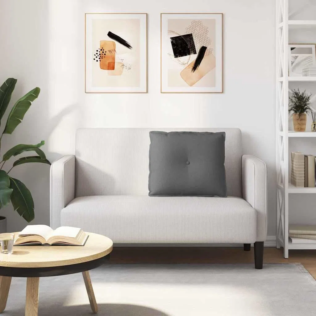 vidaXL Rückenkissen Dunkelgrau 60 x 19 x 50 cm Stoff, Wohnzimmer, rechteckige Kissen, modernes Plüschcover, dekorative Stützkissen für Sofa, Schlafzimmer und Büro