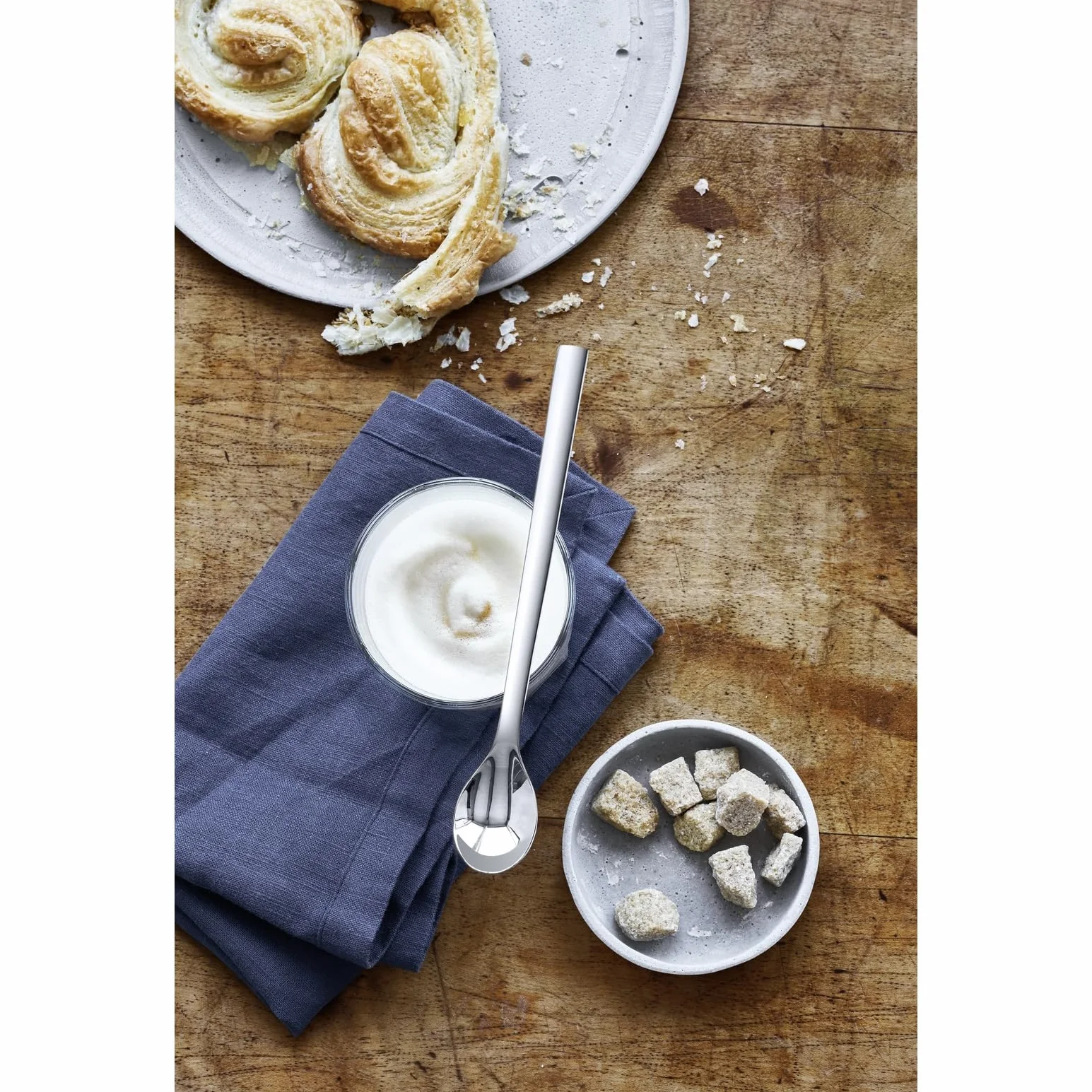 WMF Nuova Latte Macchiato Löffel Set 6-teilig, lange Löffel 19 cm, Joghurtlöffel, Cromargan Edelstahl poliert, spülmaschinengeeignet