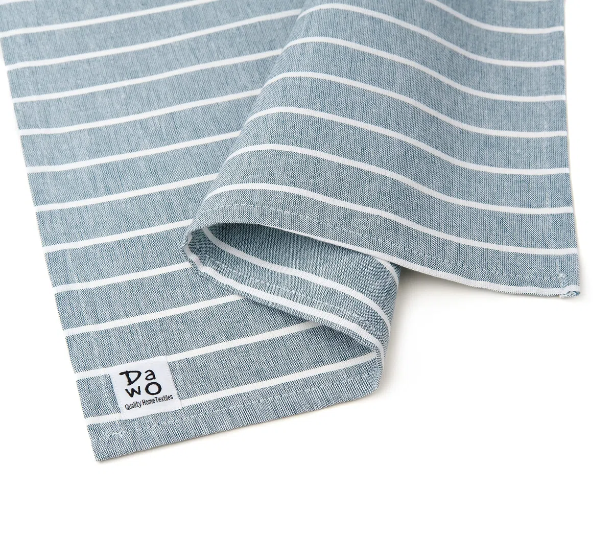 DaWo 5er-Set Geschirrtücher/Küchentücher aus 100% Baumwolle mit Aufhänger | Öko-Tex Standard | weitere Farben erhältlich | 50x70 cm | stark mit 200g/m2 (Petrol (Streifen positiv))