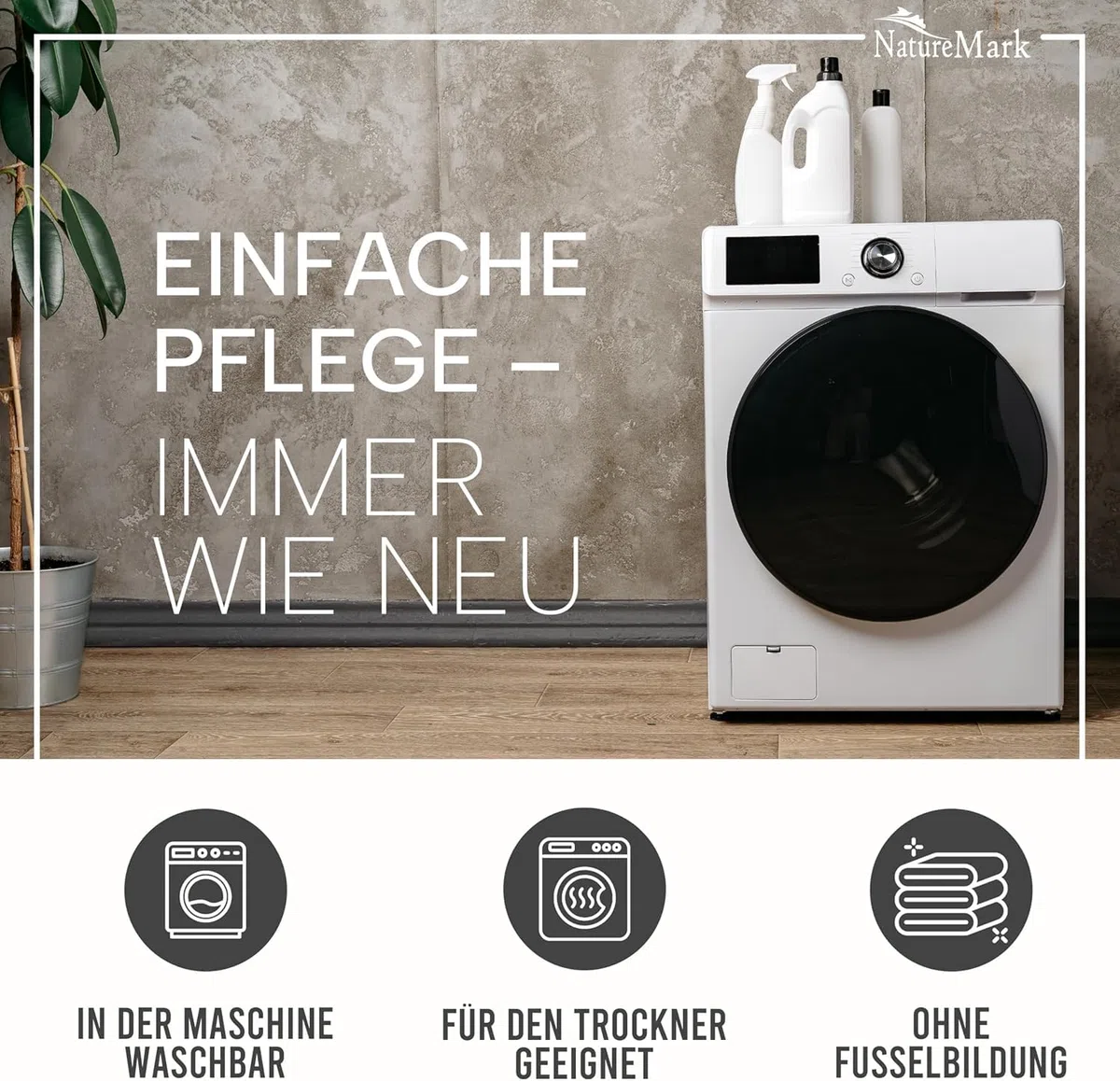 NatureMark Gästetücher – 20er Pack (30x50 cm), 100% Baumwolle, Oeko-TEX Zertifiziert, weich, saugfähig und pflegeleicht – Für Bad, Gäste & Spa - Anthrazit Grau