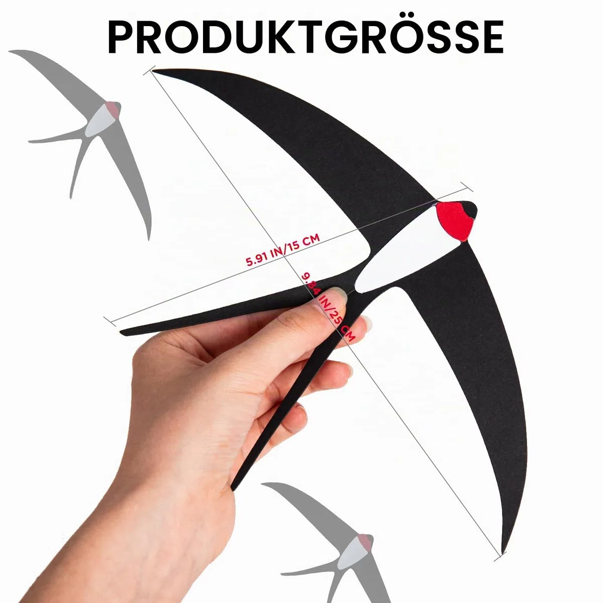 Fliegende Schwalben Hängende Mobile 5er Set, DIY Handgemachte Schwalbe Vogel Mobile Hängende Dekor für Wohnzimmer und Schlafzimmer