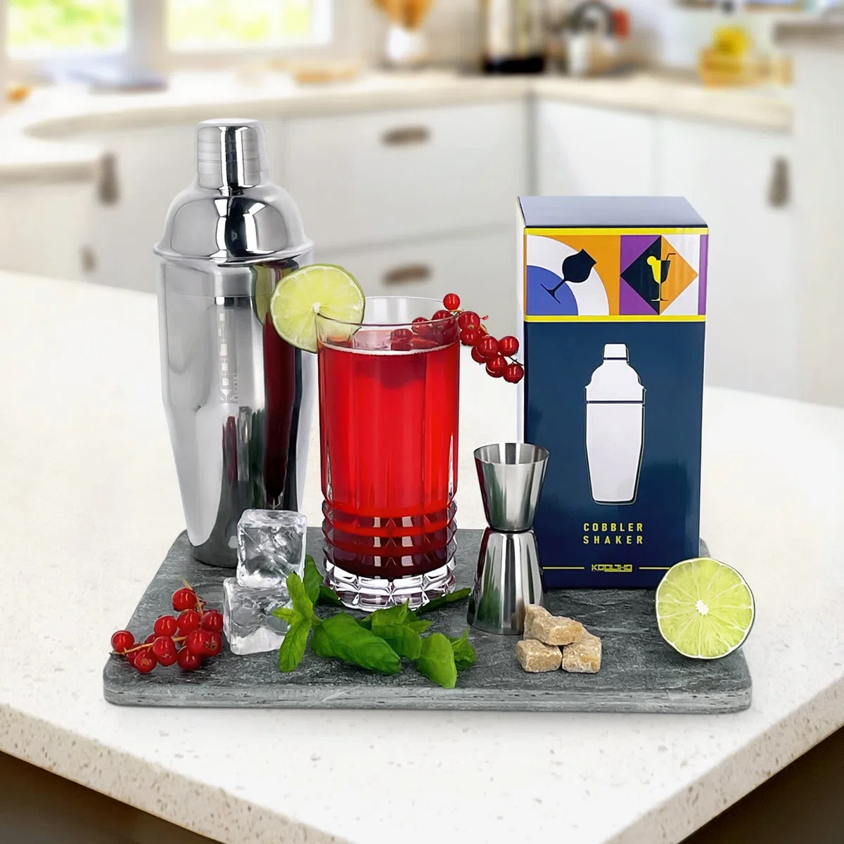 Cobbler Shaker Cocktail Messbecher cl, Profi Cocktailshaker Edelstahl Einzeln, Alkohol Messbecher mit Skala 2cl 4cl für Anfänger Barkeeper, Cocktails Utensilien für Bartender, Rostfrei Drink Zubehör