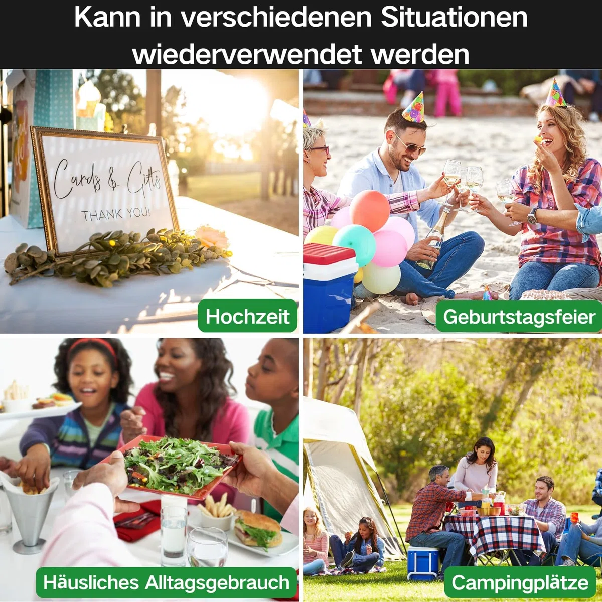 150 Stück Plastikbesteck, Strapazierfähiges Besteck Set aus Kunststoff, Party Hochzeit, schwarz,Messer, Gabel und Löffel je 50pcs Wiederverwendbar,Bestanden die LFGB-Lebensmittelsicherheitsprüfung