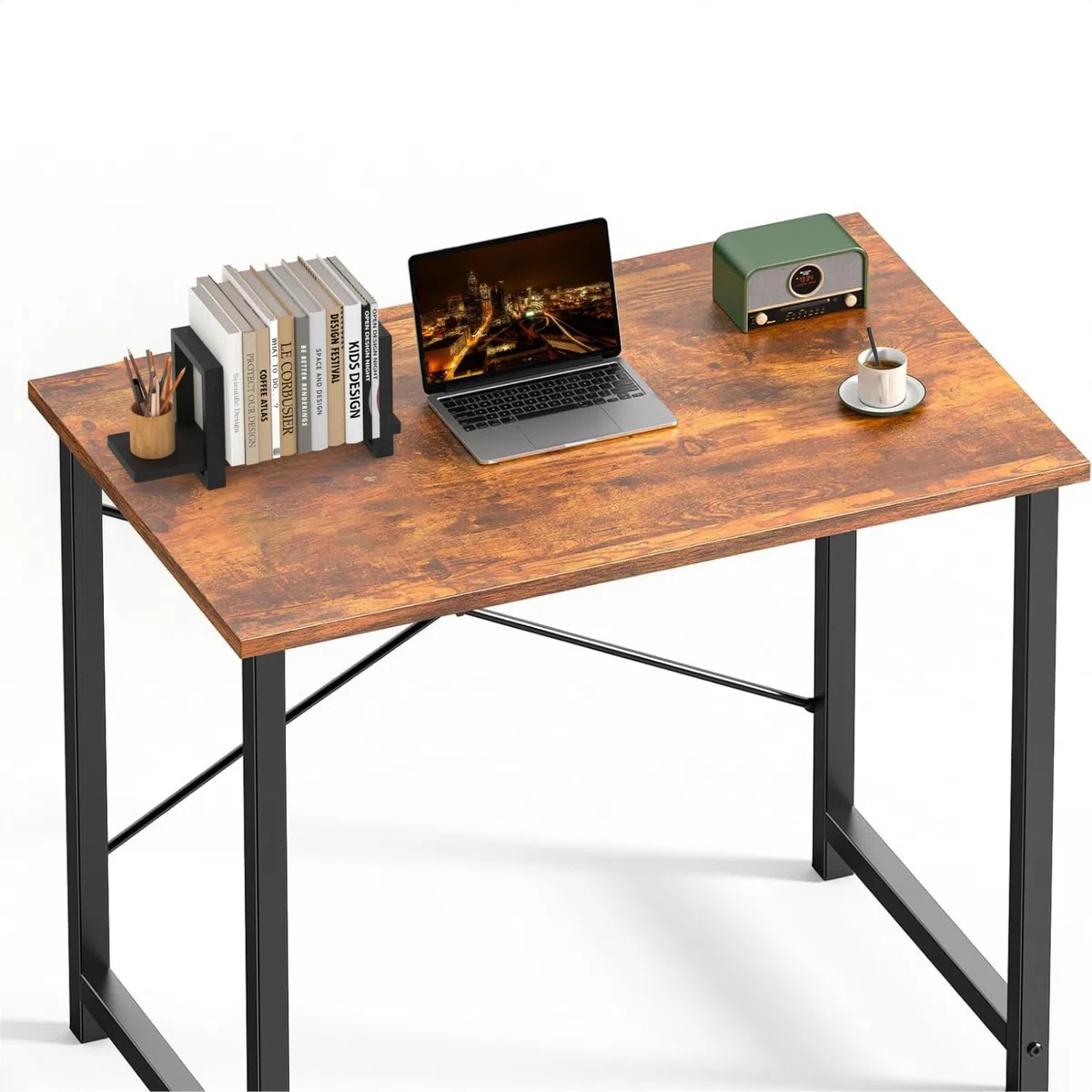 Verstellbares Desktop-Bücherregal Tischregale, Holz Regal ständer Aufbewahrungsorganisator, Erweiterbar Display Regal Rack,Schreibtischregal für Home Office Schule (Schwarz)