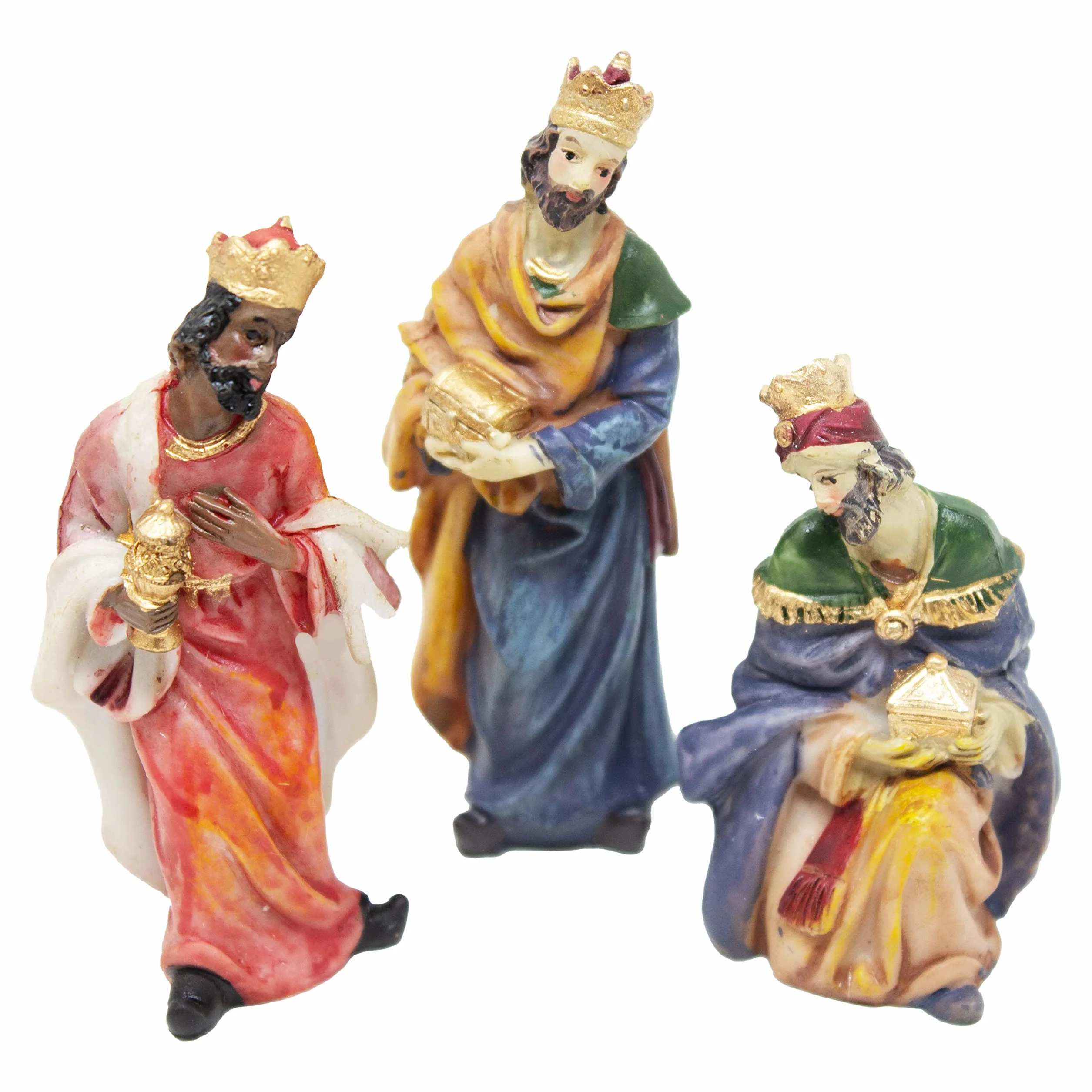 ToCi Krippenfiguren Set Weihnachten – 11-teiliges Krippenensemble bis 10 cm - im klassischen Design für Krippen Weihnachtsdeko