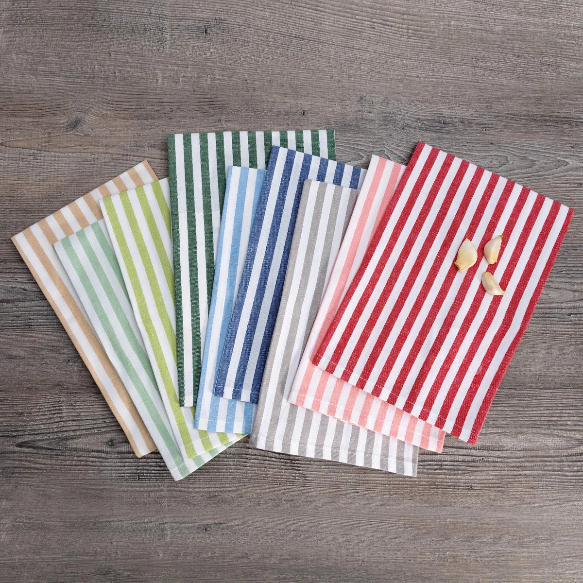 FILU Geschirrhandtücher 4er Pack Hellblau/Weiß gestreift (Farbe und Design wählbar) 45 x 70 cm - hochwertige Küchenhandtücher/Geschirrtücher aus 100% Baumwolle