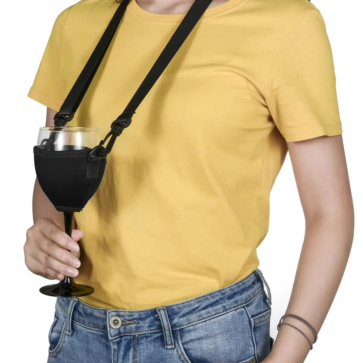 6 Stück Weinglashalter Zum Umhängen, Tragbar, Festival Wine Glass Holder, Stoff Für Den Hals, Wein Für Weihnachten, Weinfest, Hochzeit, Geburtstag, Party, Picknicks