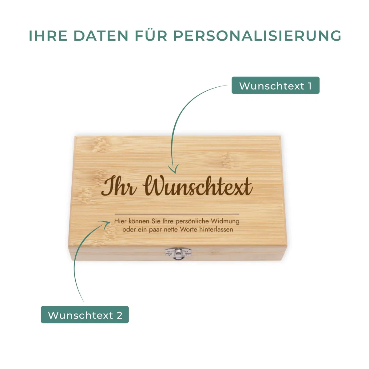 LAUBLUST Weinöffner Set Personalisiert - 5er Weinzubehörset als Sommelier Set | Wunschtext - Wein Zubehör mit Geschenkbox aus Holz | Personalisierte Geschenke für Männer mit Korkenzieher & Thermometer