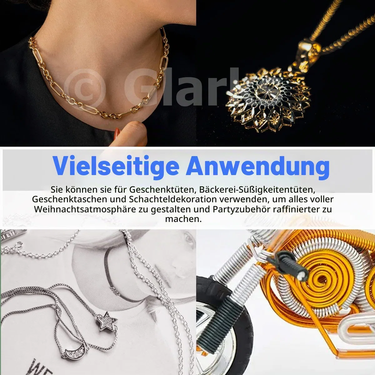 Glarks 8-teiliges Drahtschlaufenwerkzeug-Set mit Drahtschlaufendorn, 6-in-1-Zange, Drahtschneider zum Umwickeln von Schmuckdraht und Biegeringe