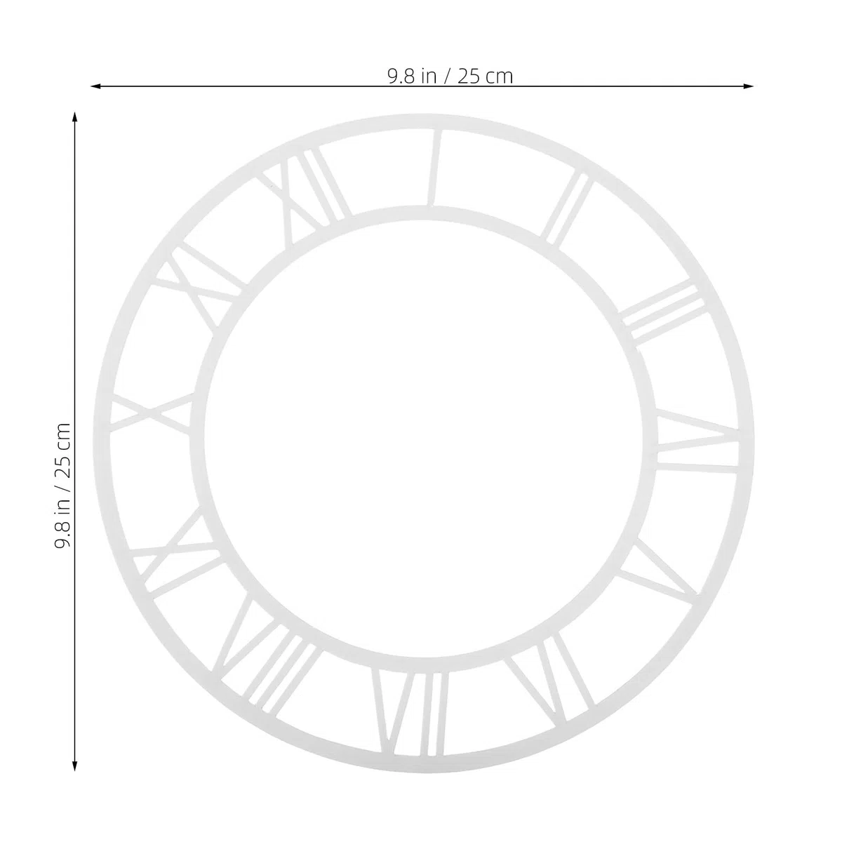 VALICLUD Acryl Wanduhr Ziffernblatt Rund 10 Zoll Silber RöMische Ziffern DIY Wanduhr Aufkleber FüR Wohnzimmer Hotel Eingang Dekoration