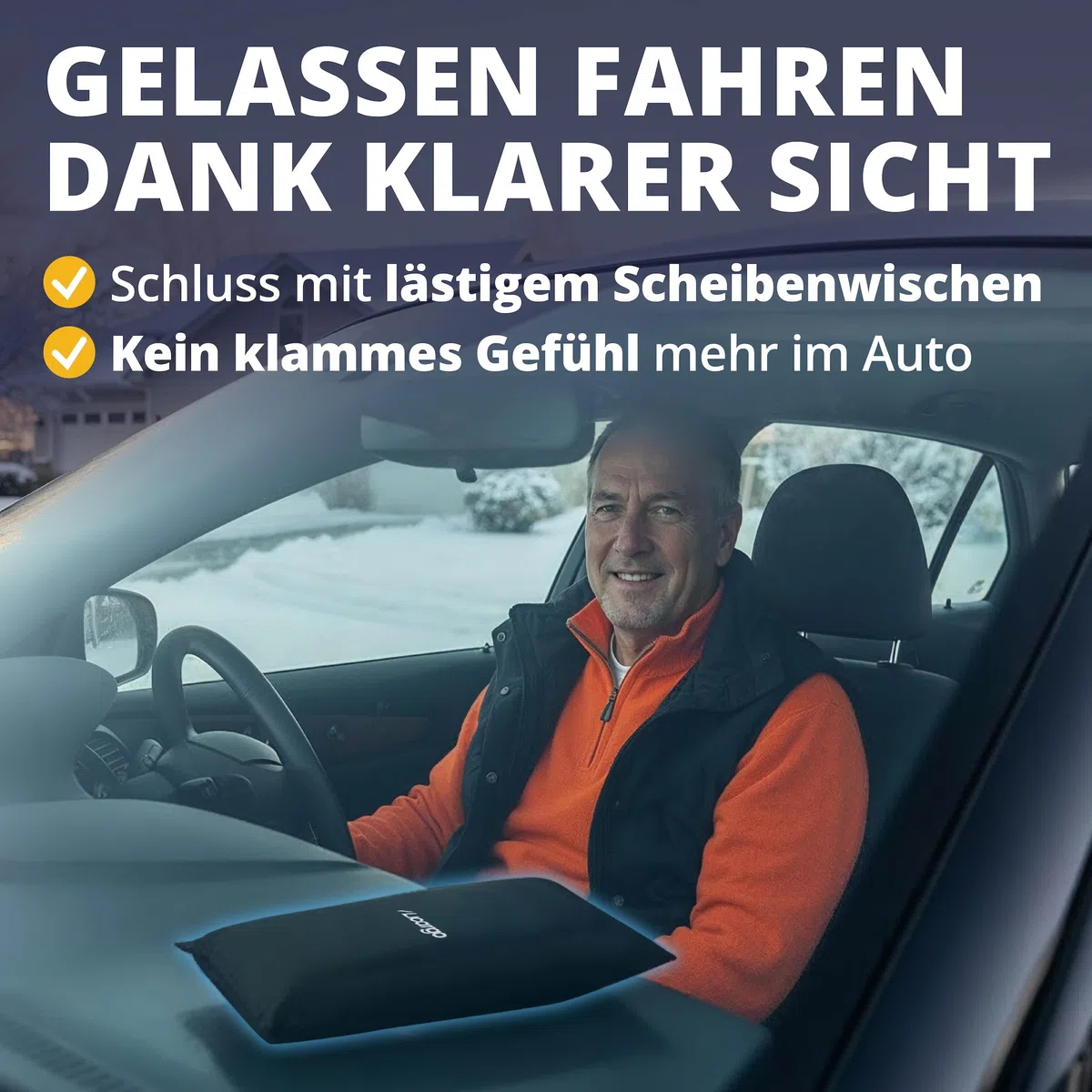 LICARGO Luftentfeuchter Auto 1 kg - Beschlagfreie Scheiben & klare Sicht - Auto Entfeuchter extra stark mit Naturgranulat, wiederverwendbar - gegen Feuchtigkeit & Schimmel im Autoinnenraum