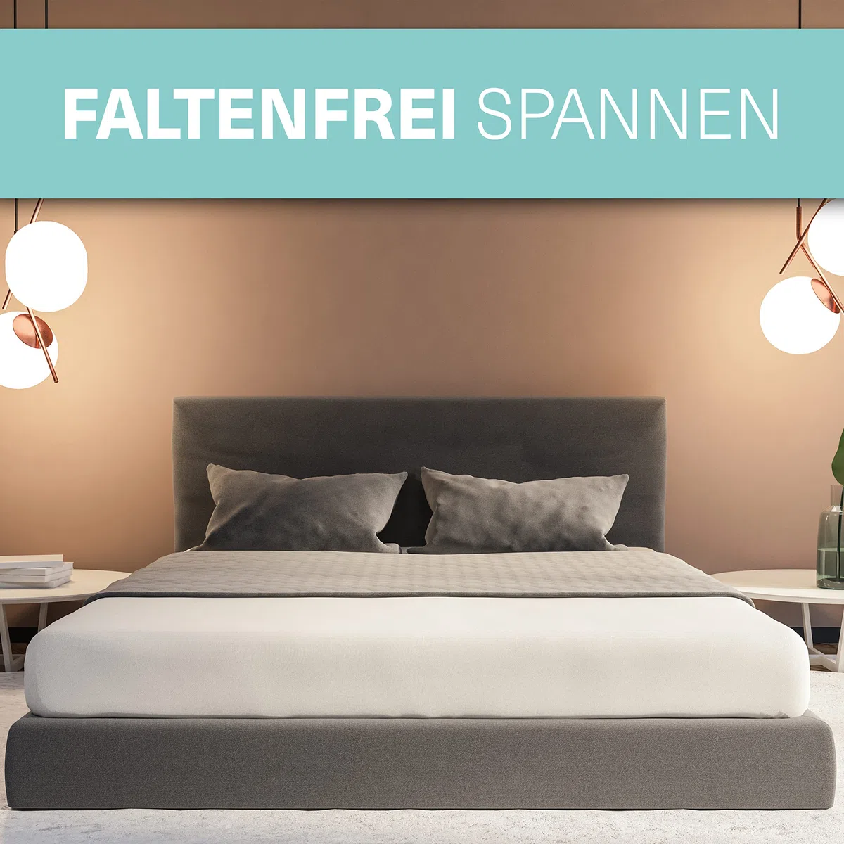 Bettlakenspanner verstellbar (8 Stück) für alle Matratzengrößen - Premium Betttuchspanner mit hochwertiger Metallspange (50-200cm) - für faltenfreie Bettlaken und Topper