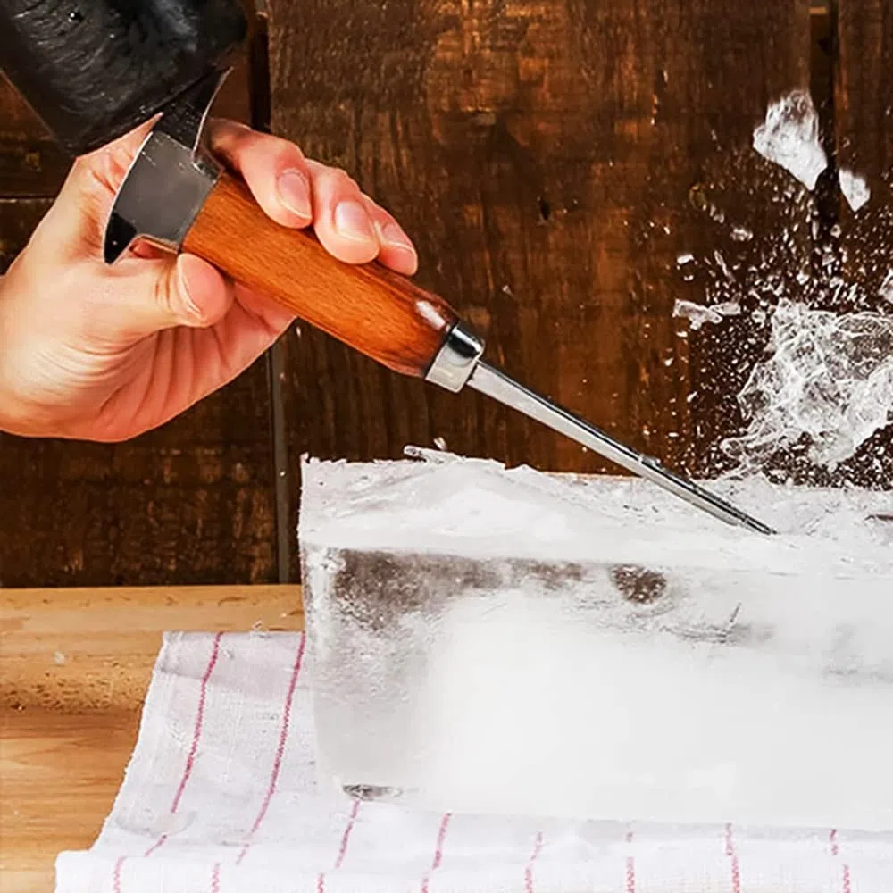 Eispickel, tragbar, 17 cm, japanischer Stil, Eispicker-Werkzeug mit Holzgriff für Bars, Küchen, Picknicks, Camping