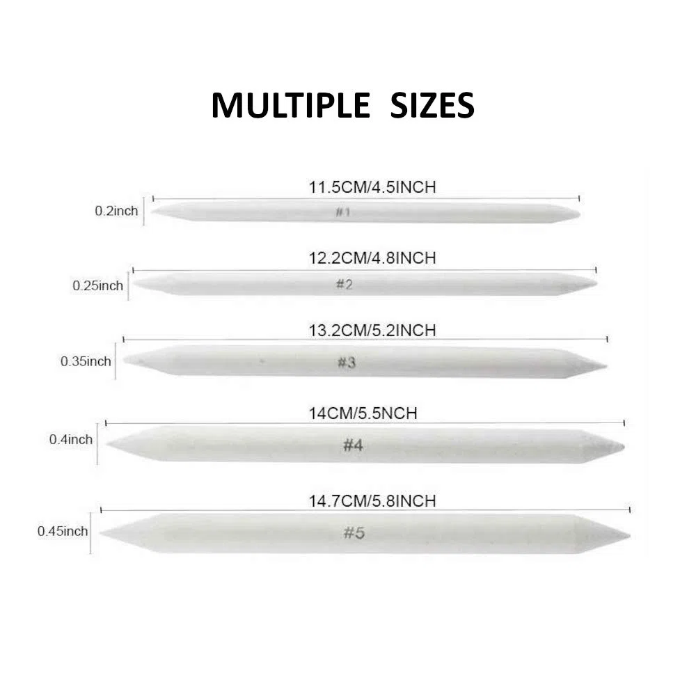 36 Stück Künstlerpapier Blending Stump und Tortillion Art Blenders 6 Größen für Studenten Sketch Drawing