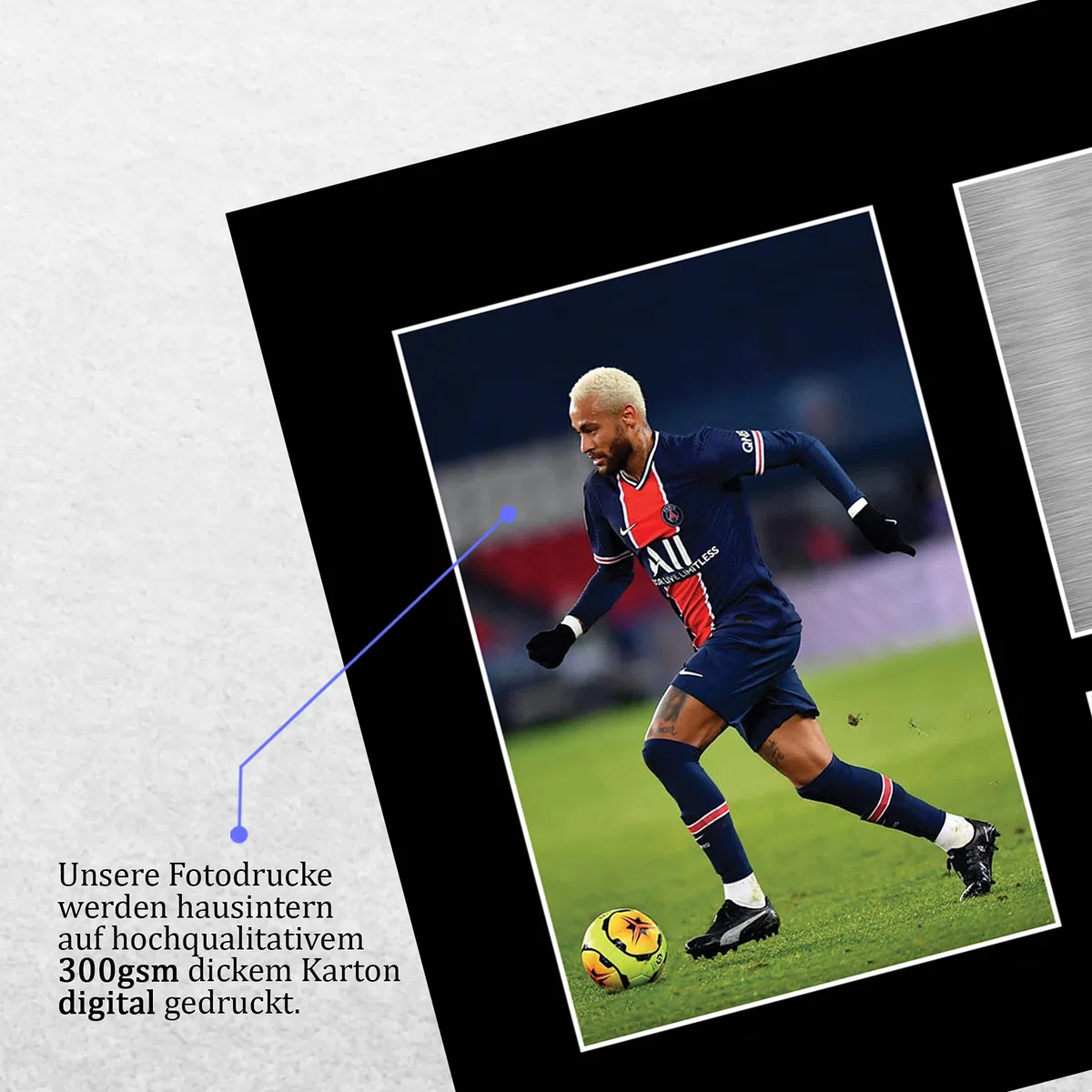 HWC Trading Neymar Jr Paris Blue and Reds Geschenke Gedrucktes Signiertes Autogramm Foto für Fußball Anhänger and Fans - A4