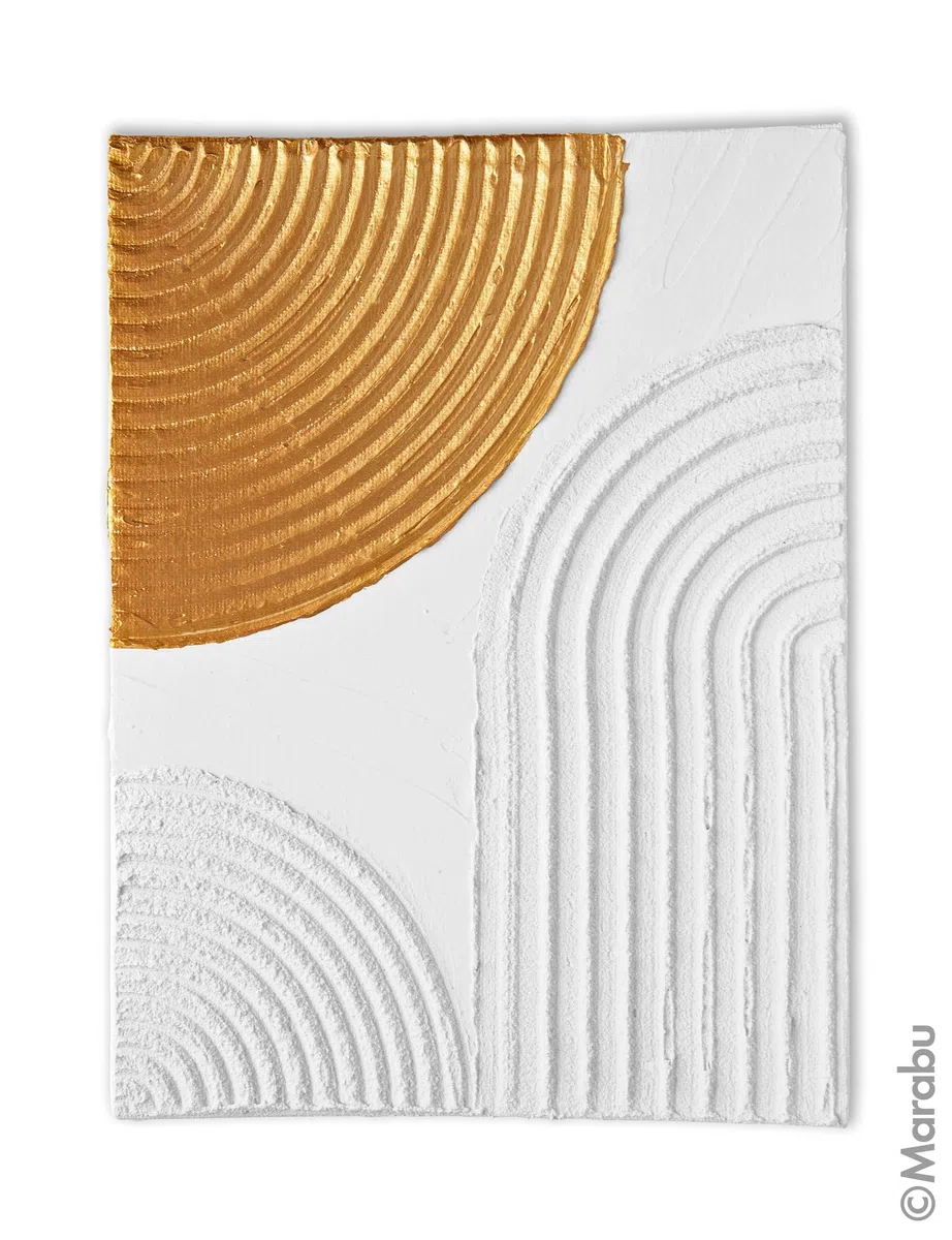 Marabu Acrylpasten Set STRUCTURED ART, Strukturpaste inkl. Spachtel, Malmesser und Malkarton, Malset für Mixed Media, Art Journaling, Spachteln uvm., 1202000000088