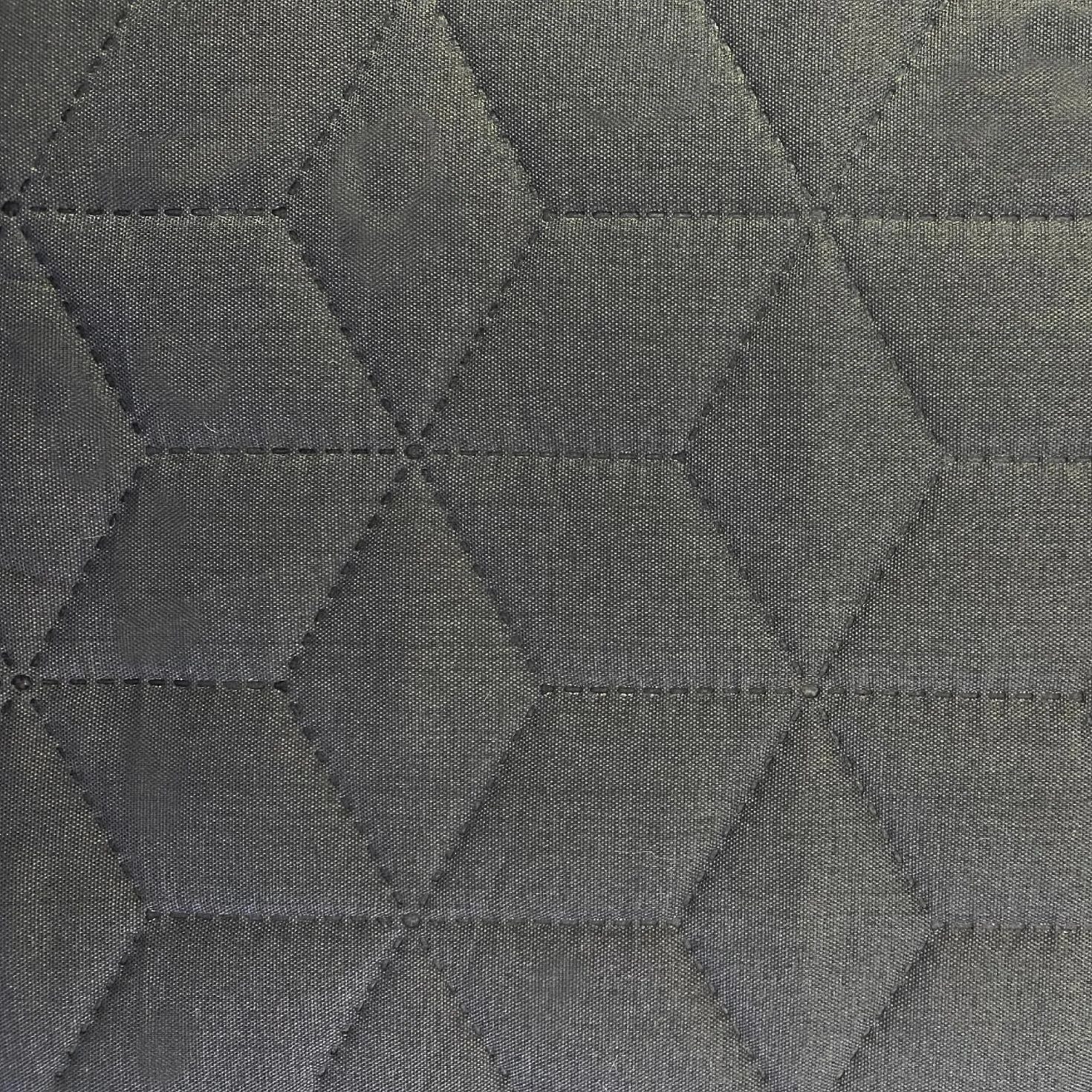 Delindo Lifestyle Tagesdecke Belford anthrazit grau, Bettüberwurf für Doppelbett, einfarbig, Gesteppt, 220x240 cm