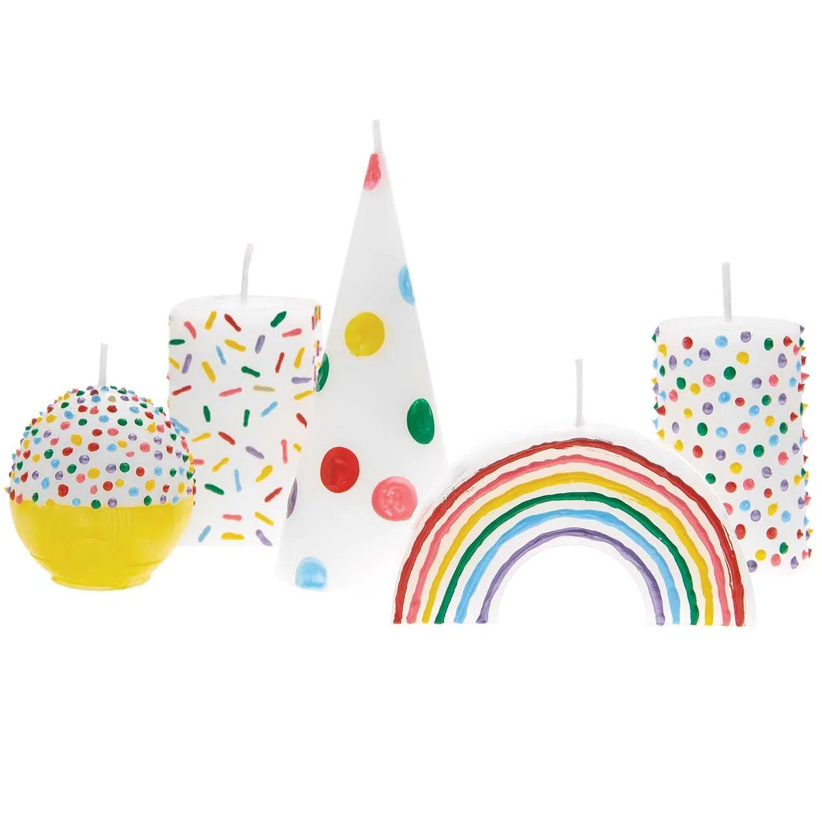 Rico Design 6 Stück Kerzen Liner, Kerzenmalfarbe - Kerzenmalkit - Mittelgroß - Erwachsene - Unisex - Tropisch - Ganzjährig - Regenbogen - Acryl - Mehrfarbig - Wachs - Faltbar: Nein