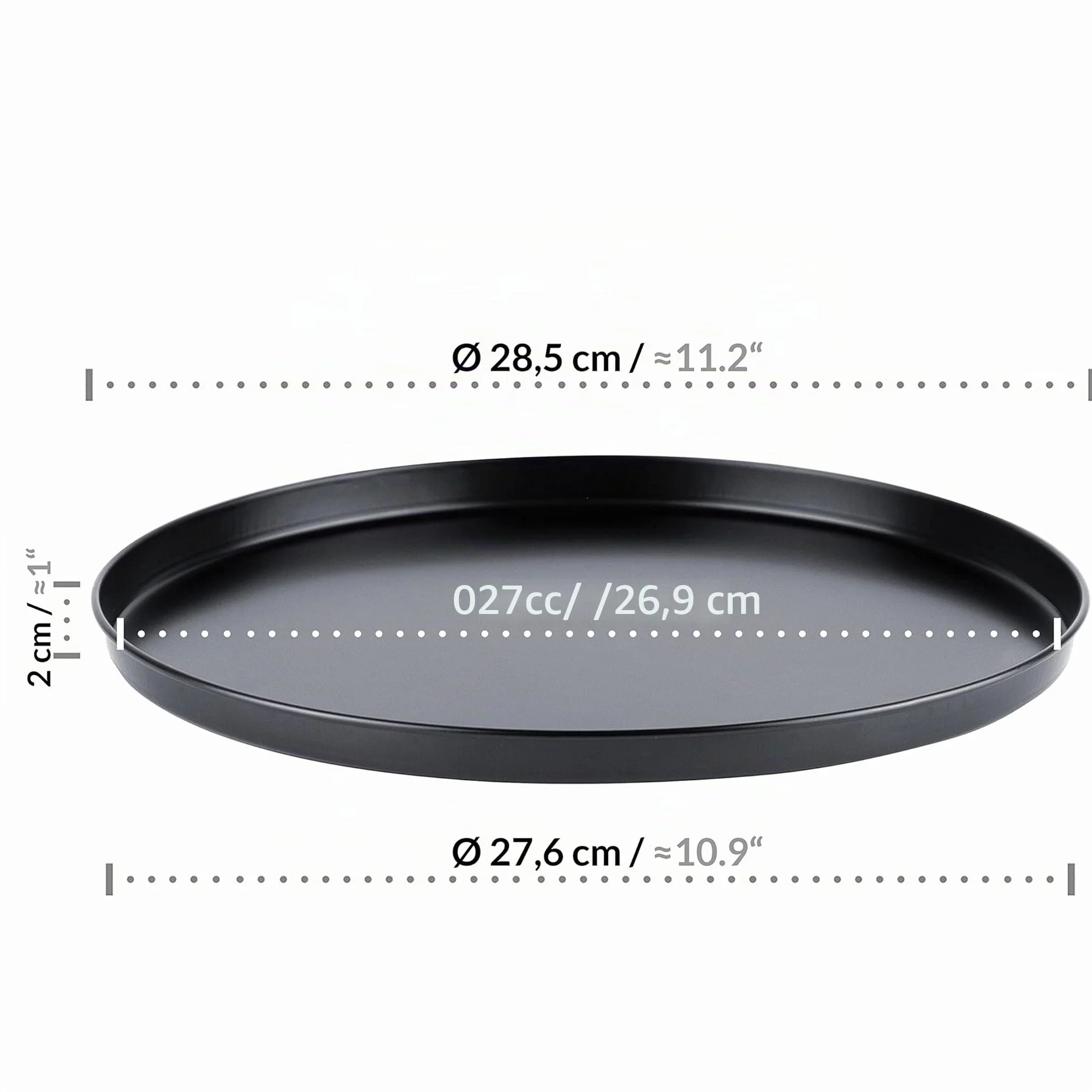 Grizzly Pizzablech rund 28 cm, 4er Set, antihaftbeschichtet, Backblech rund, vielseitig einsetzbar, Made in Germany