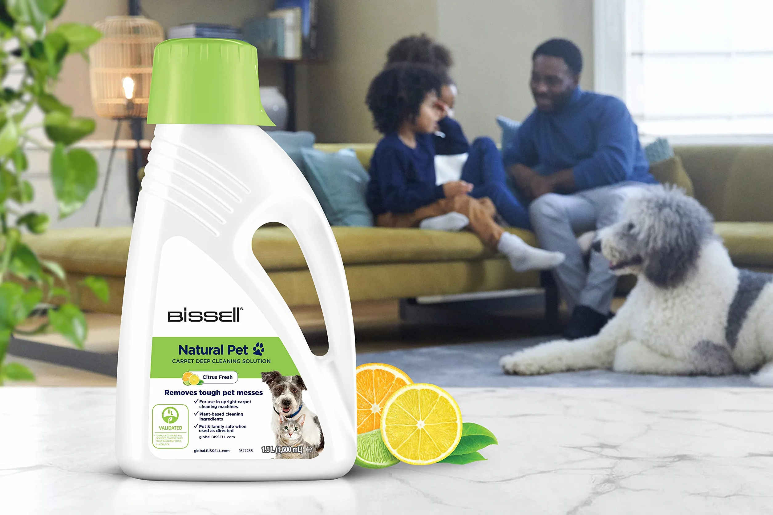 BISSELL Natural Pet Carpet Deep Cleaning Solution, für BISSELL aufrechte Teppichreiniger, 1,75 l, entfernt hartnäckige Verschmutzungen durch Haustiere von Teppichen, 3242