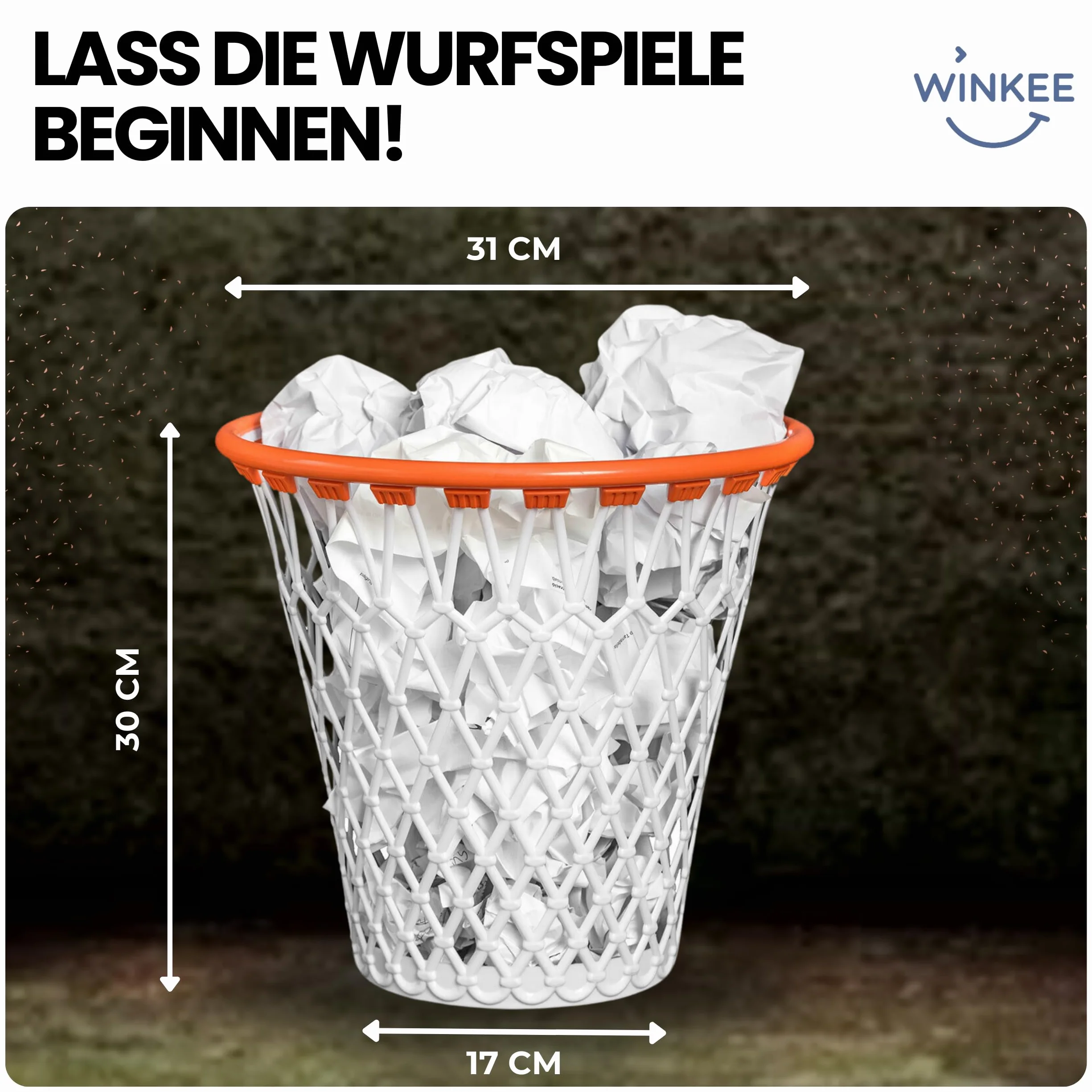 Winkee - Basketball Papierkorb I Basketball Korb Indoor Mülleimer I Mülleimer Kinderzimmer I Papiermülleimer