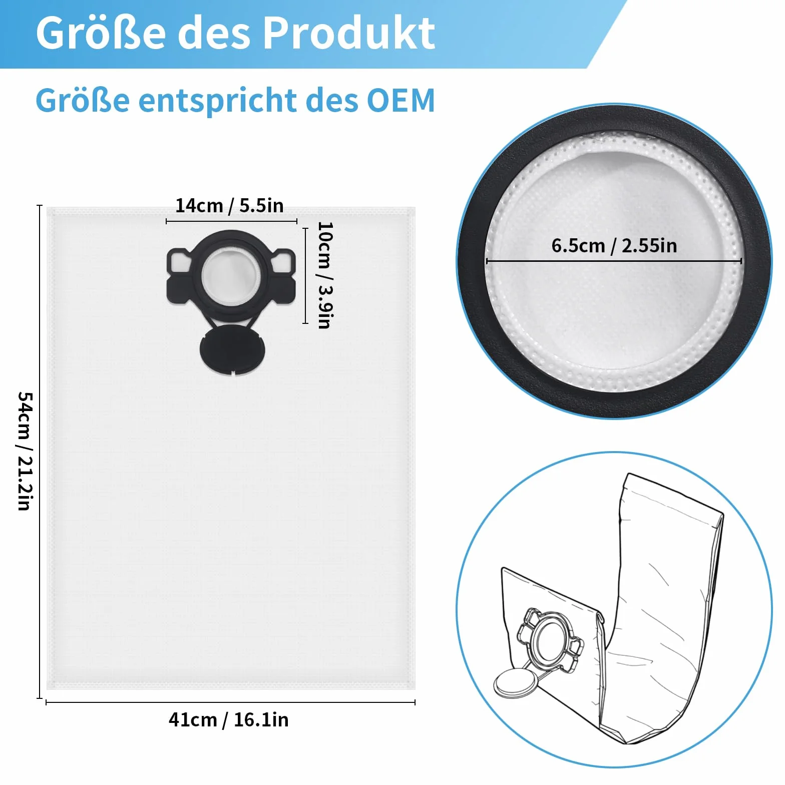15 Staubsaugerbeutel für Makita VC2512L VC3012L VC2010L VC2012L VC2000L VC3011L VC3511L, Vlies Beutel für Makita P-72899 Filterbeutel Typ DSM 42 - Ersatz Nilfisk staubsaugerbeutel