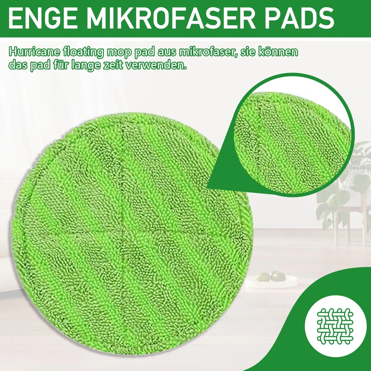 12 Stück Mikrofaser-Pads Kompatibel für Steam Twister Dampfreiniger, Ersatz Pads für alle Böden - Langlebig und Perfekte Passform - Maschinenwaschbar