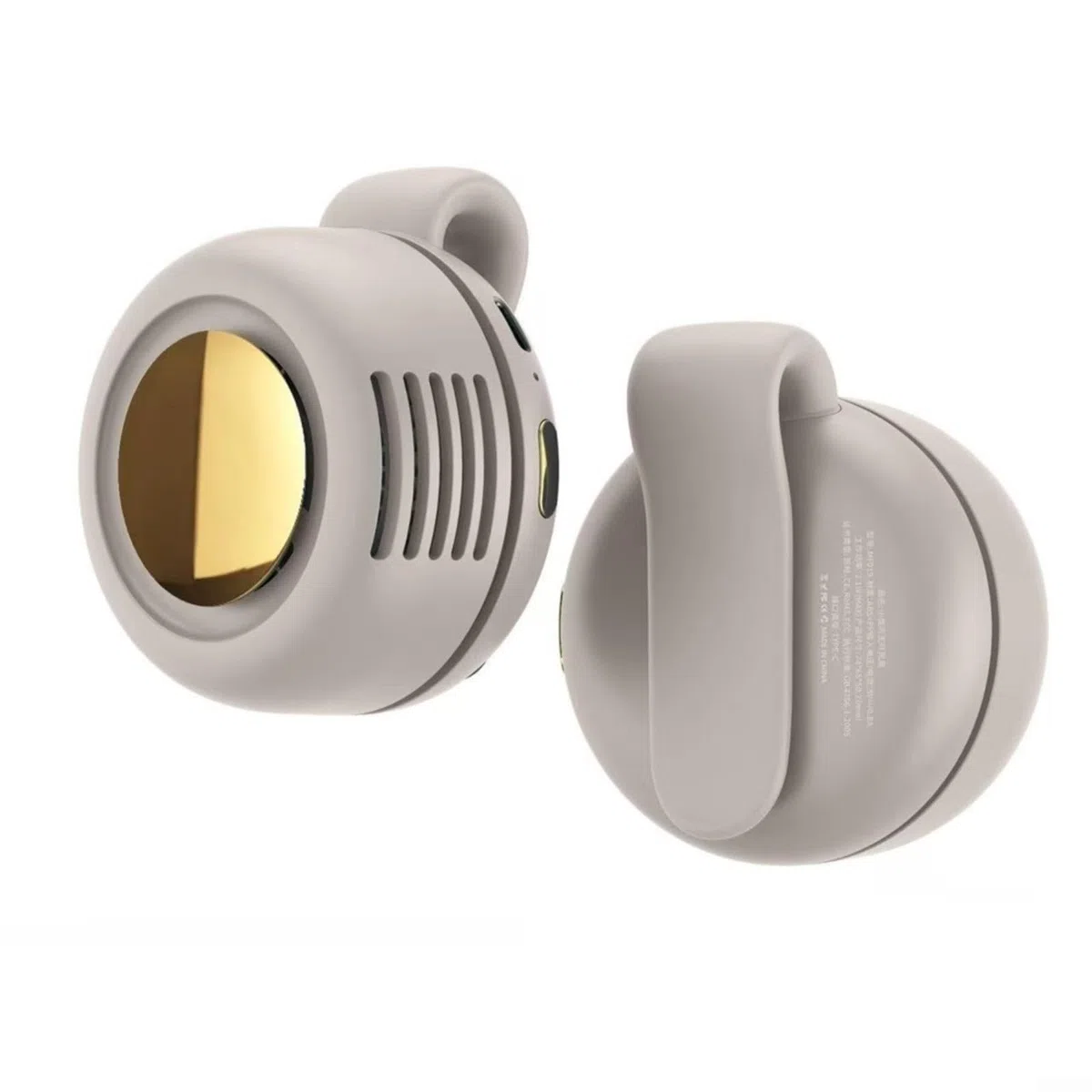 Tragbarer Mini-Ventilator, zum Aufhängen von Kleidung unter dem Hemd, 360° drehbar, 3 Geschwindigkeitsstufen, 900 mAh Akku-Kapazität (weiß)