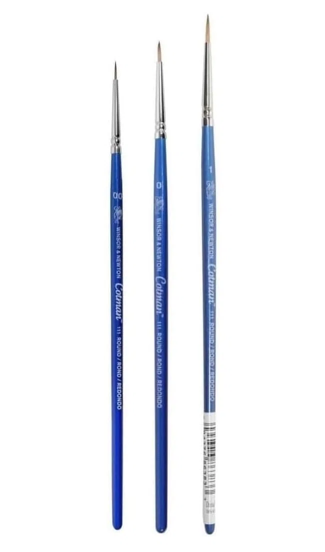 Winsor & Newton Aquarellpinsel, Serie 111, kurzer Griff, NO. 00, 0 und 1