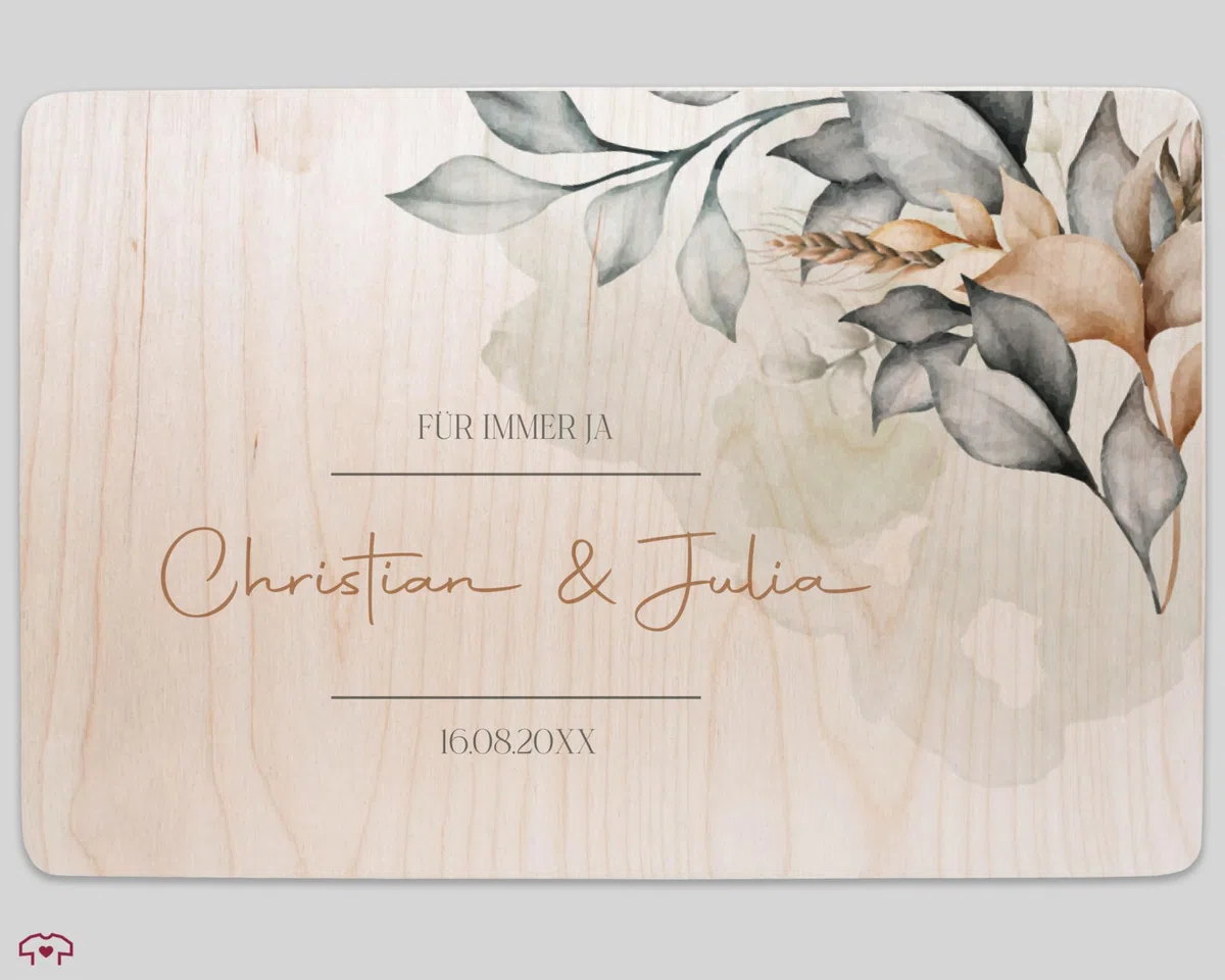 Erinnerungsbox - Für immer ja | Liebesgeschenk | Ich liebe Dich Geschenk Holzkiste | Geldgeschenk Verpackung Hochzeit Geldbox | Schatzkiste Hochzeit | Geschenkbox Liebe | Beziehung Geschenk - 30 x 20