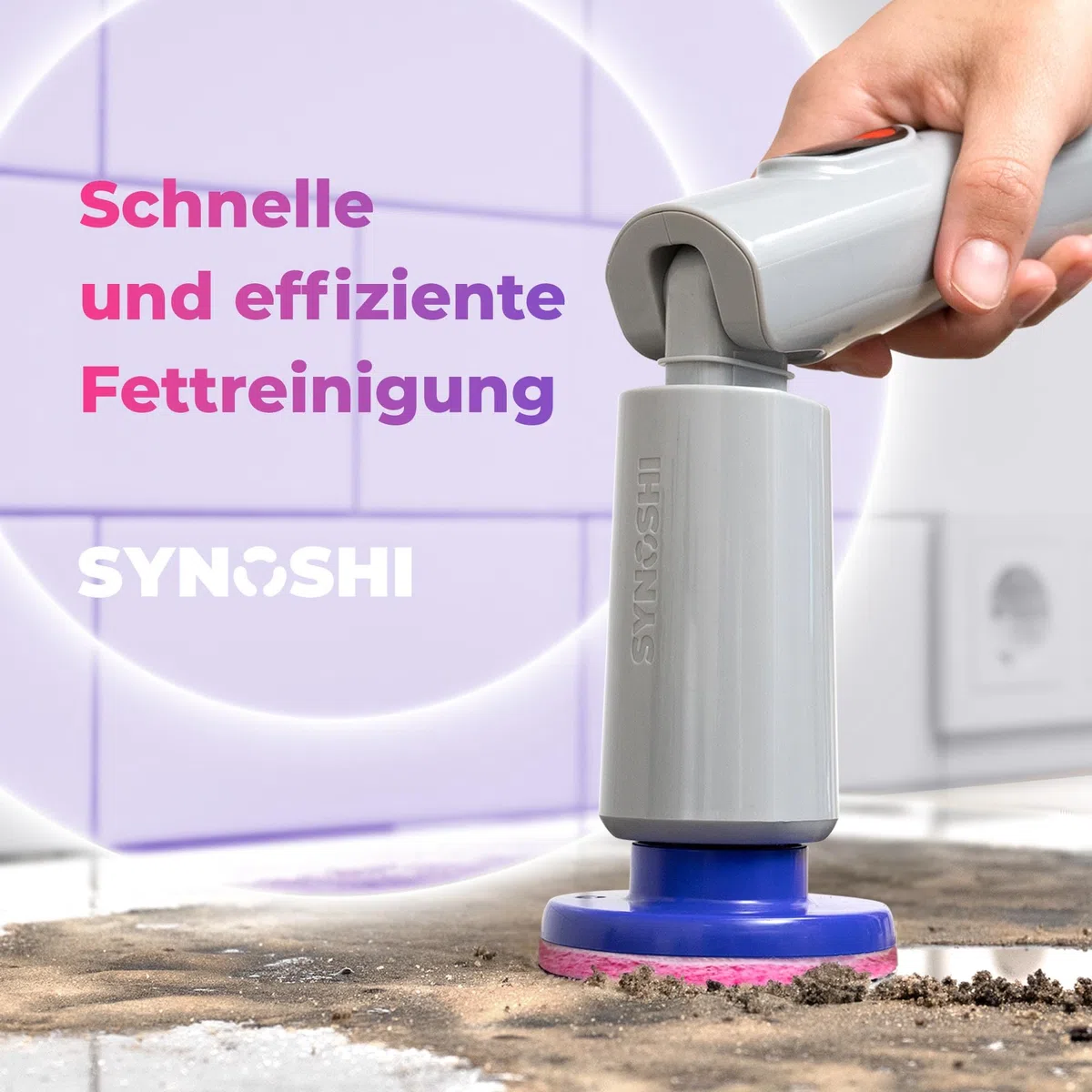 Synoshi Pro Melamin Magic Schwamm für Elektrische Reinigungsbürste – Doppel-Action Set für Flecken, Abnutzungserscheinungen und Markierungen – Effektive Reinigung für Wände, Arbeitsplatten (3 stück)