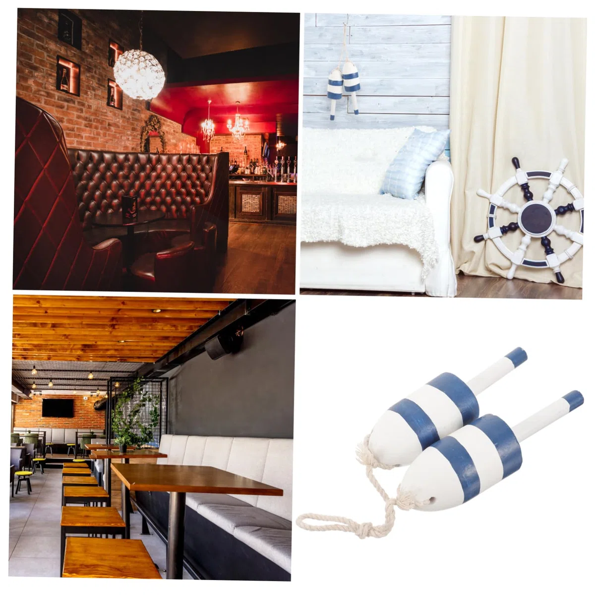 Mediterraner Wandbehang mit Nautischem Hängeornament in Blau Kreative Wanddekoration für Sommerstimmung im Zuhause und Café