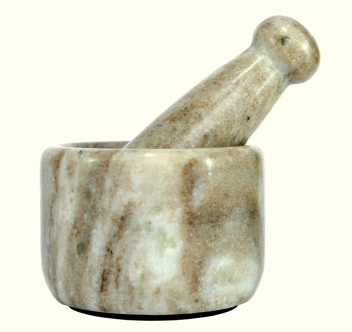 KLEO Marmor Stein Mörser und Stößel Set als Gewürz Okhli Musal Kharad Khallad, Medikamentenzerkleinerer - 6,3 cm Durchmesser Klein