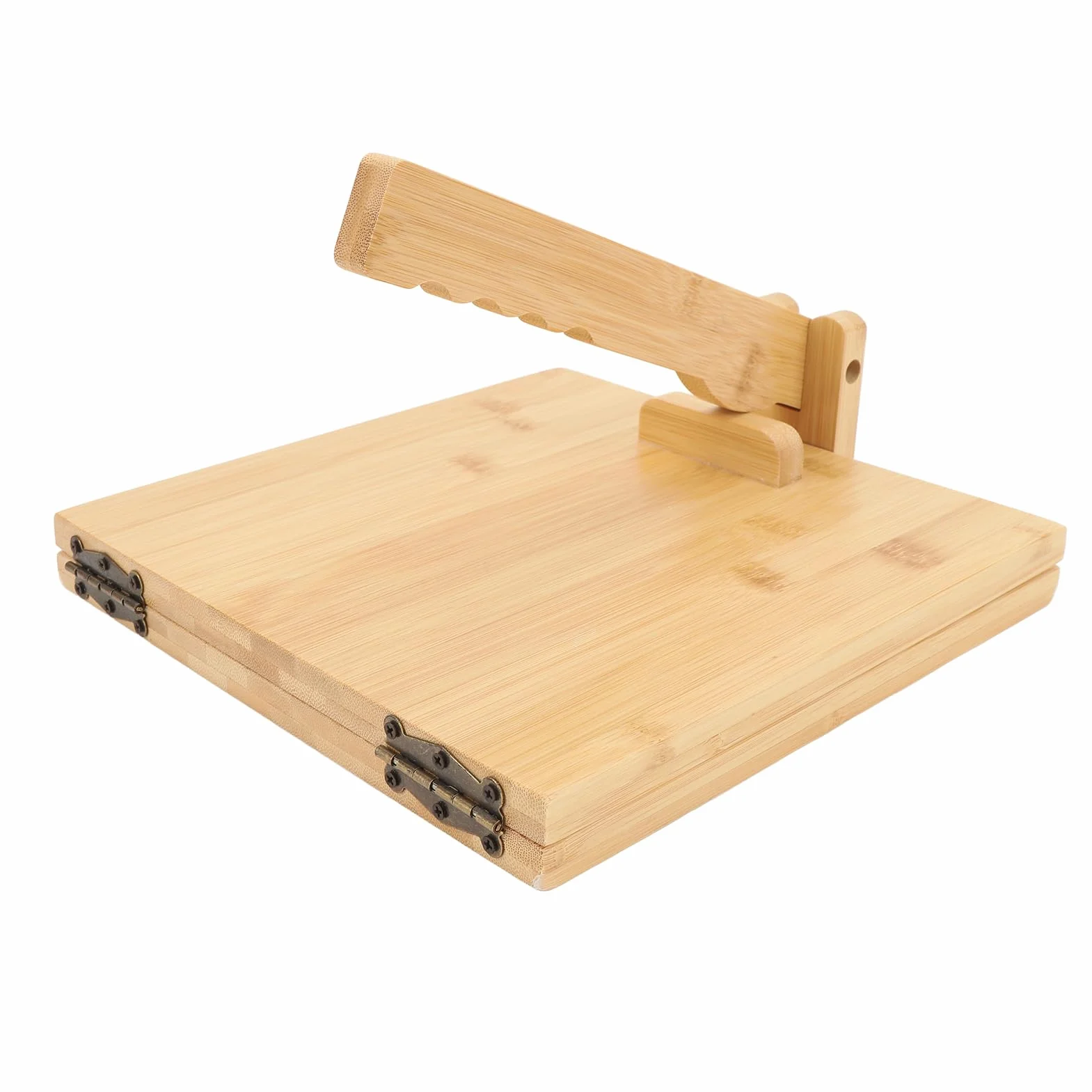 Tortilla-Pressmaschine aus Holz mit Nudelholz und Pergamentpapier, Ideal für die Küche zu Hause