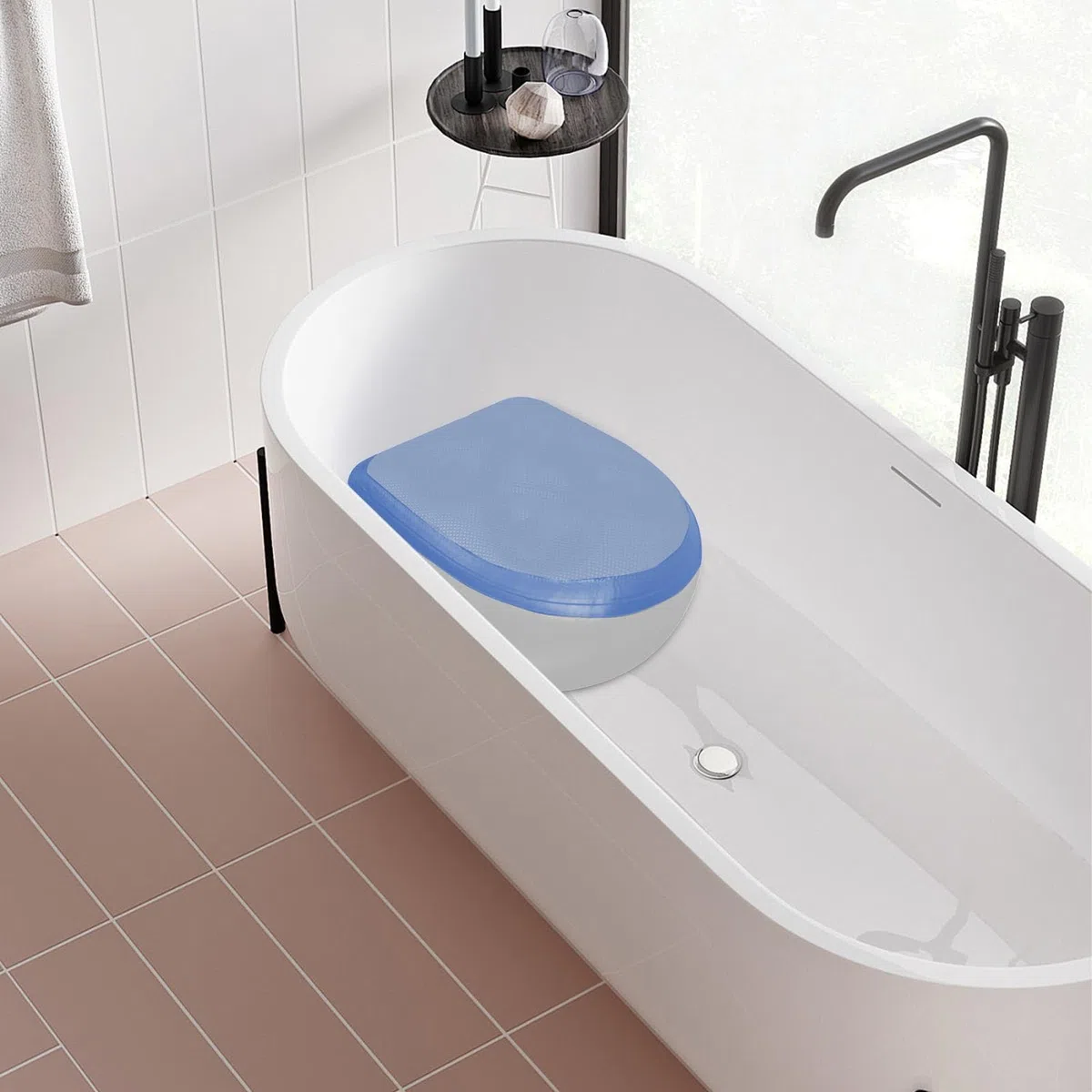 Whirl-pool-Sitzerhöhung – Aufblasbares Whirl-pool-Kissen | Booster-Whirlpoolsitz Mit Gewicht | Badewannenkissen Whirl-pool-Zubehör | Aufblasbares SPA-Sitz-Saugnapfkissen | Aufblasbarer Sitz Für Erwach