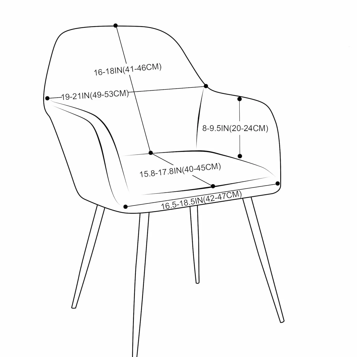 EBETA Bürostuhlbezug Schwingstuhlhussen Stuhlbezug Jacquard Stuhlabdeckung Stuhlhussen Elastisch Stuhlüberwürfe Hussen für Bürostuhl, Computerstuhl, Drehstuhl (Milchweiß, 2 Stück)