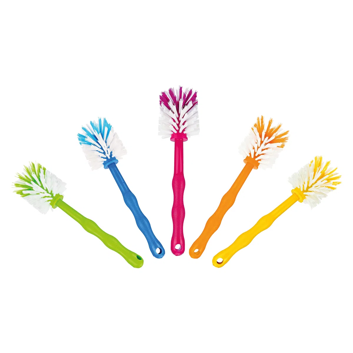 Wundermix - Mixtopf-Spülbürste für Deine Küchenmaschine (5er Set) • Reinigungsbürste für Mixtöpfe gängiger Küchenmaschinen • Robuste Bürste mit Nylon-Borsten • Spülbürsten
