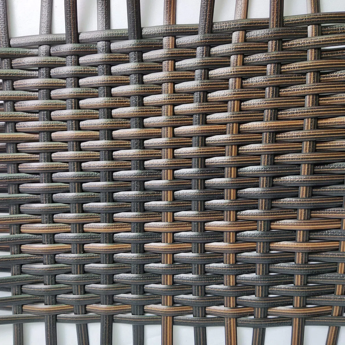 Feyart Allwetter-Rattan + Webwerkzeug, Reparatur-Set für Rattan-Gartenmöbel, Tisch, Stuhl, Sofa, Farbverlauf, Braun