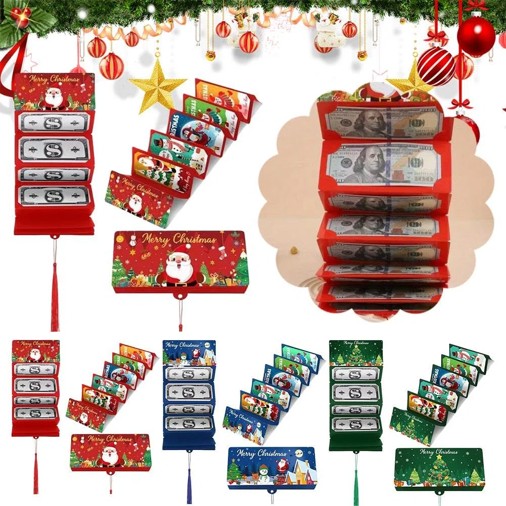 Generisch Weihnachtsüberraschungs-Geldhalter – Weihnachtsgeld- oder Geschenkkartenhalter mit Umschlägen, Überraschungs, Geldkarten mit Umschlägen, für Bargeld, Auto, Weihnachtsgeschen