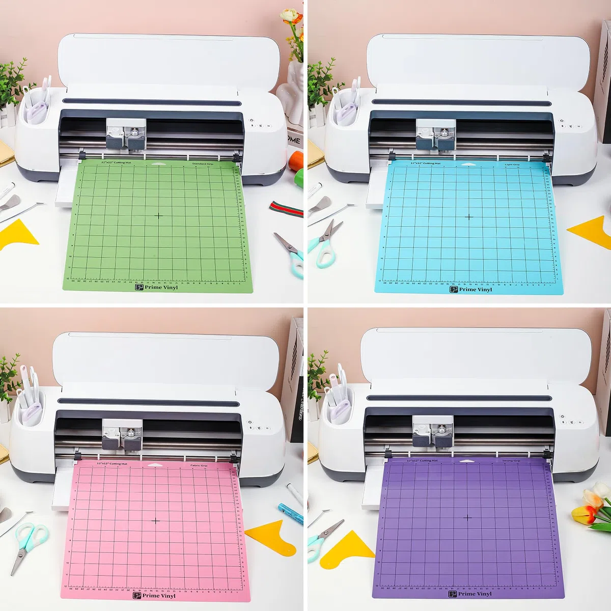Prime Vinyl Schneidematte- 6 Stück Cricut Schneidematte für Silhouette, Cricut Explore Air 2/Air/One Maker, 12x12 inch Schneidematten-Set, Zubehör für Cricut