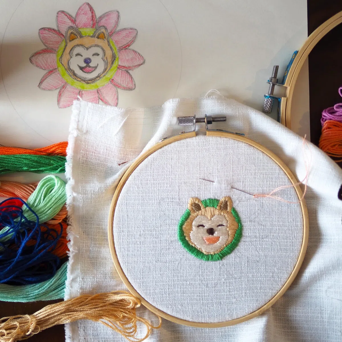 10 Stück Bambus Stickrahmen, 20 cm Bambus Kreis Kreuzstich Hoop Ringe Einstellbar für DIY Kunst Handwerk Handliches Nähen