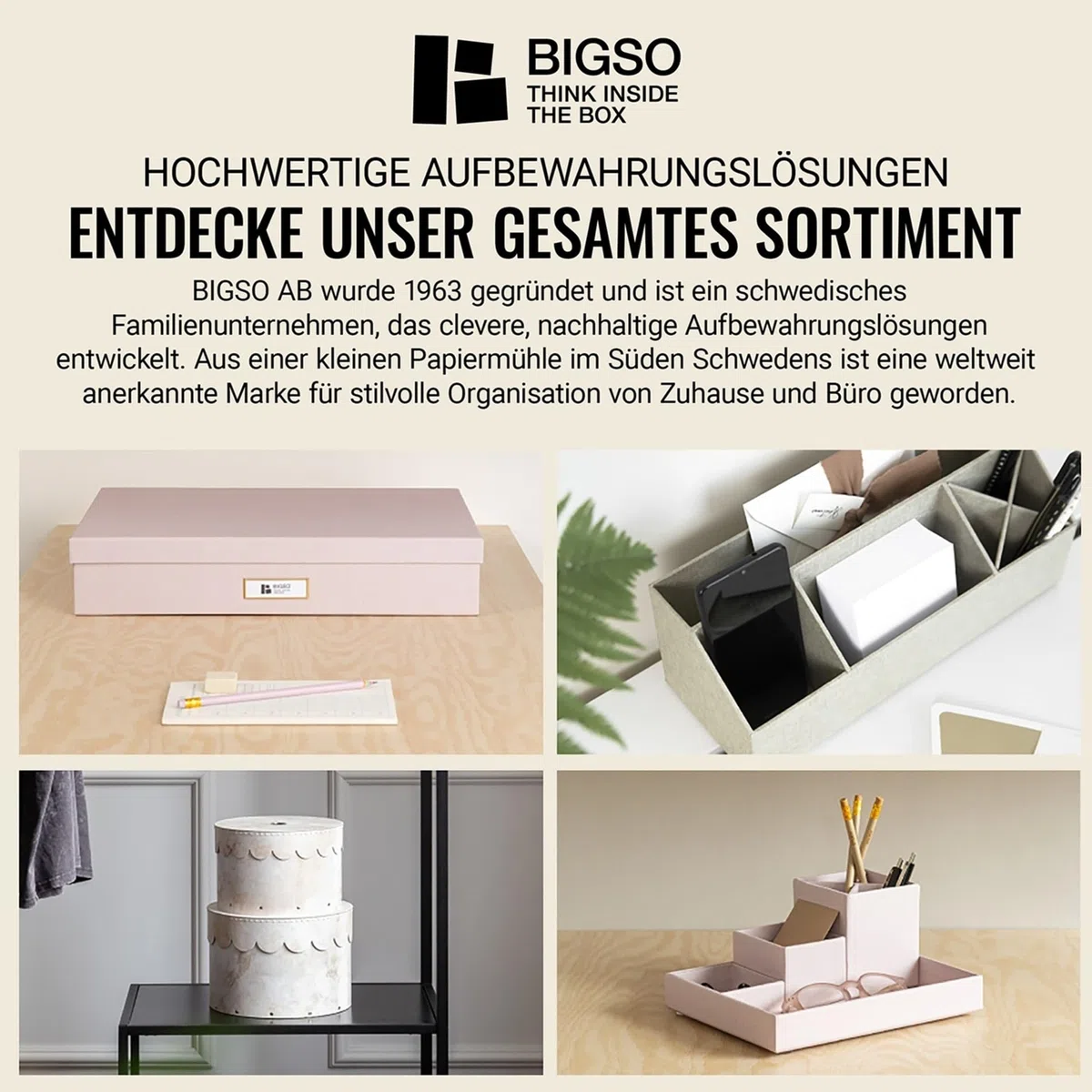 BIGSO ESTELLE Stehsammler für Zeitschriften, Magazine und Akten – praktischer Organizer aus Faserplatte und Papier in Leinenoptik – stabiler Zeitschriftenhalter mit Griff – grau