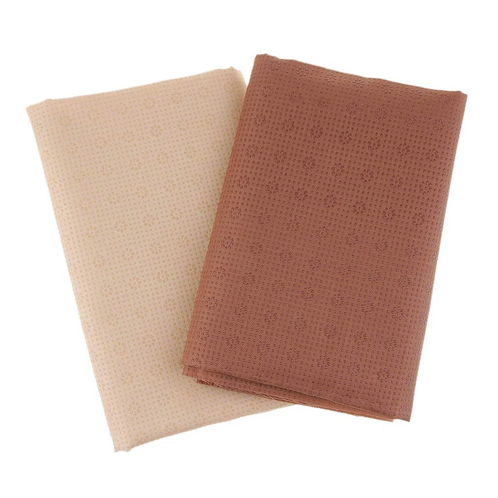 P Prettyia Gumminoppenstoff Rutschfester Stoff, 1x1,5m Anti-Rutsch Gewebe Anti-Slip Rutschfester Stoffe - Beige