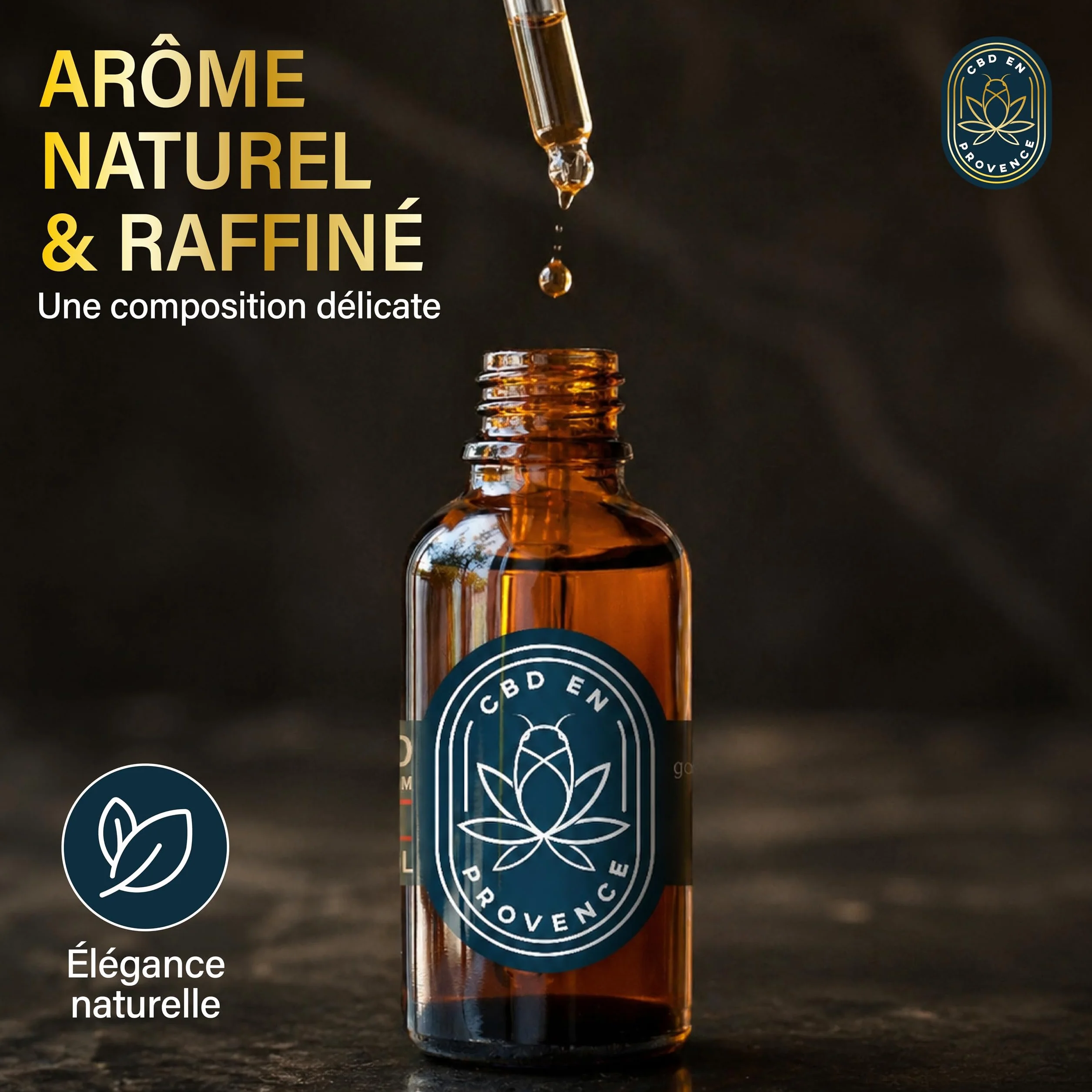 Premium-Öl 20 % kaltgepresst | natürliche Formel | Hergestellt in Frankreich | angebaut in der Provence | 10 ml (20 %) (Natur)